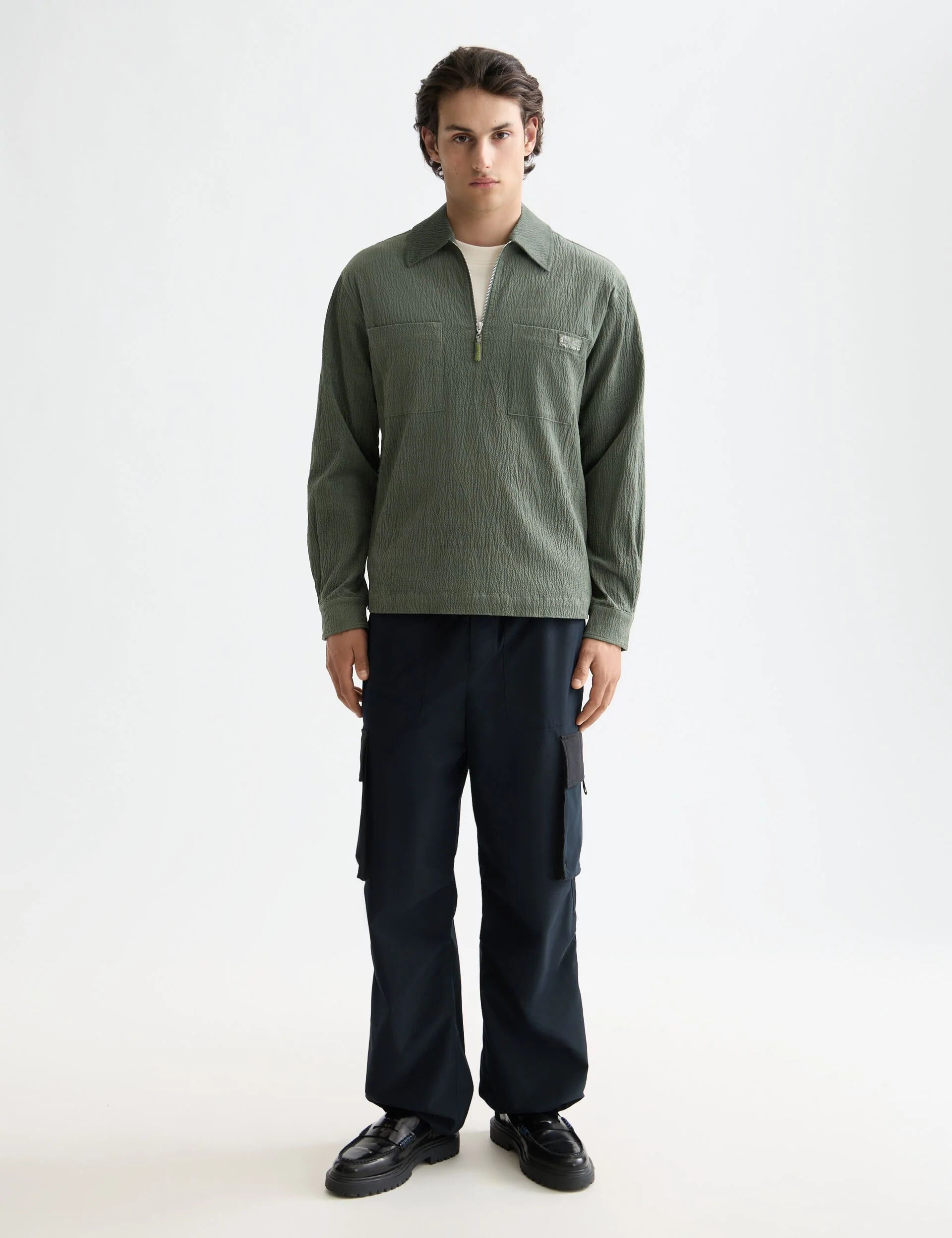 Quarter zip corduroy shirt - Image 2