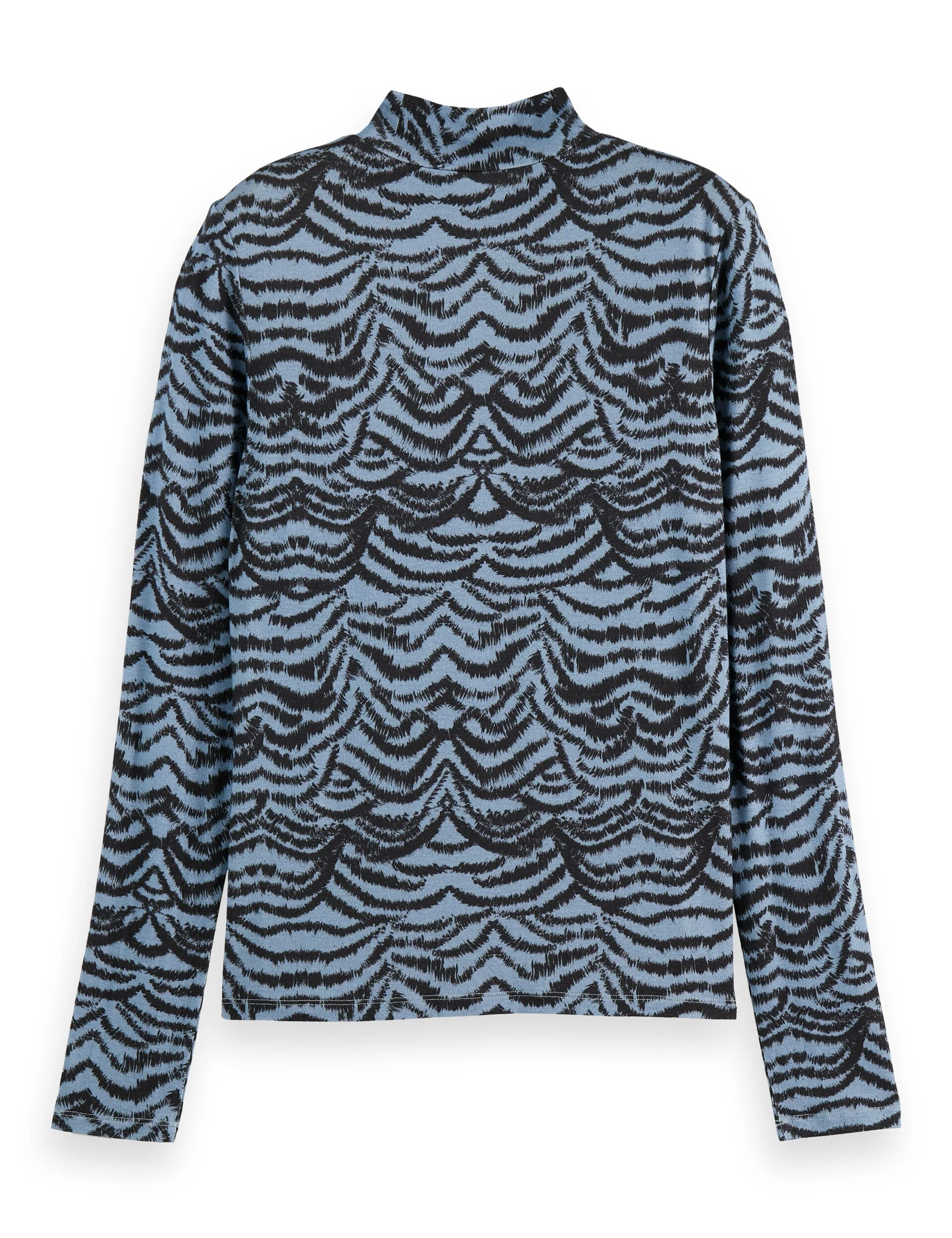 All over printed mock neck long sleeve T-shirt - Image 6