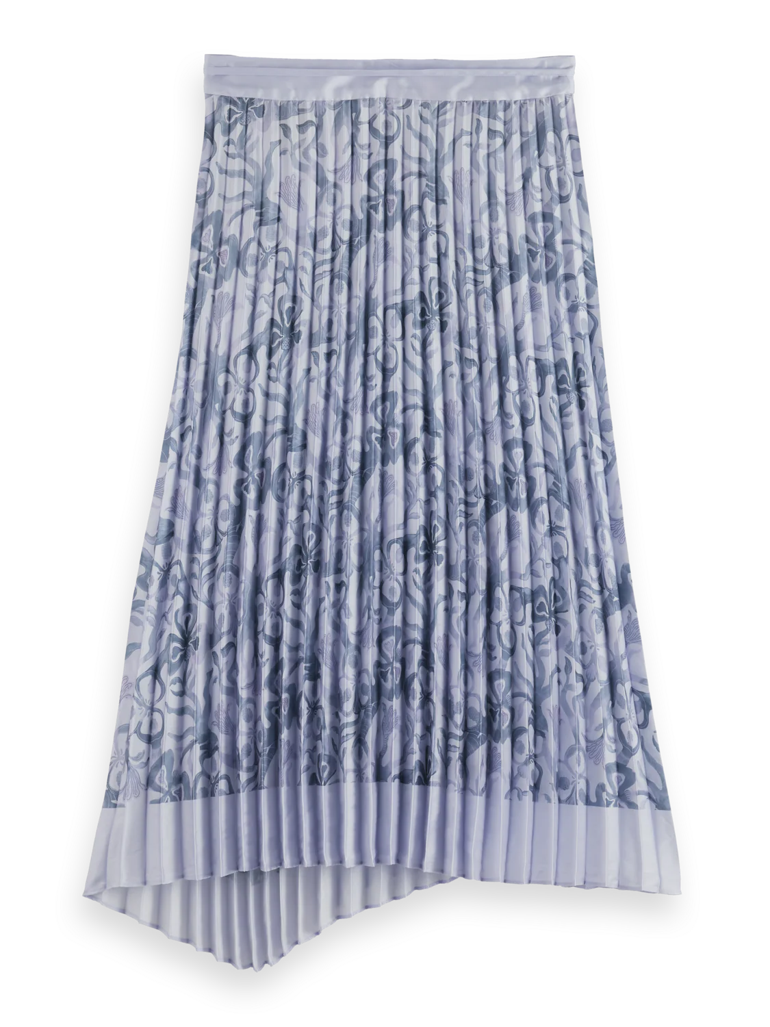 Asymmetrical pleated wrap midi skirt - Image 5