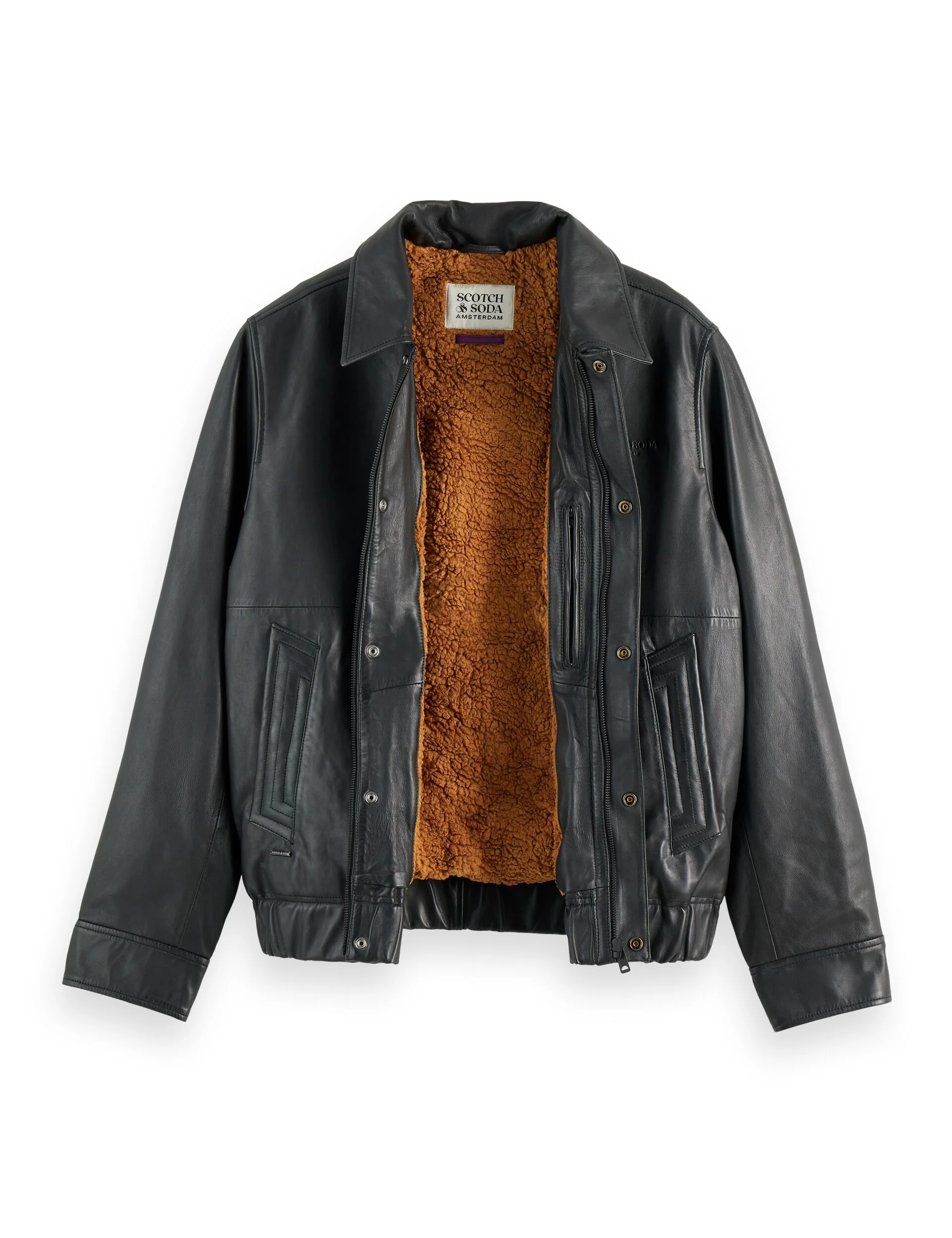 Boxy leather blouson - Image 6