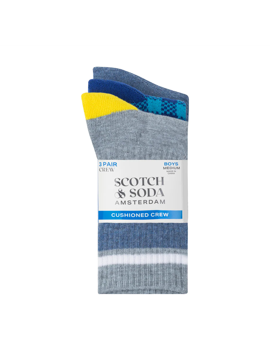 Boys' 3-Pack 1/2 Terry Crew Sock - Image 2