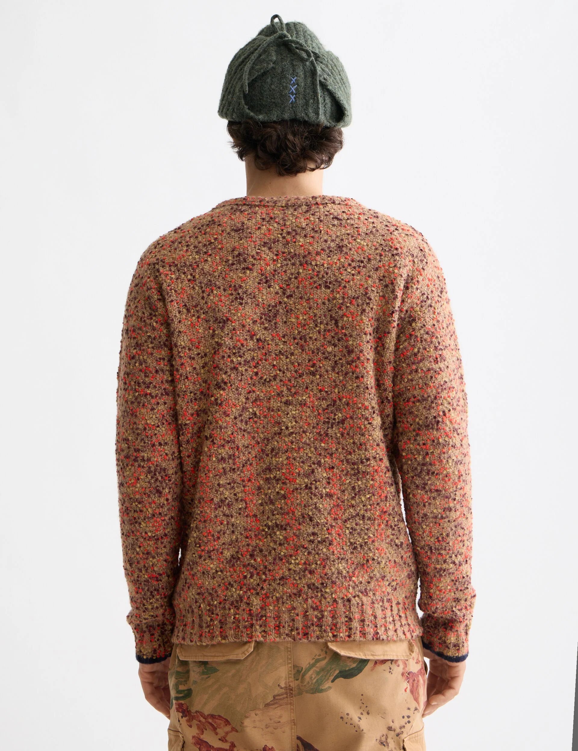 Chunky Slub Dropped Shoulder Pullover - Image 3