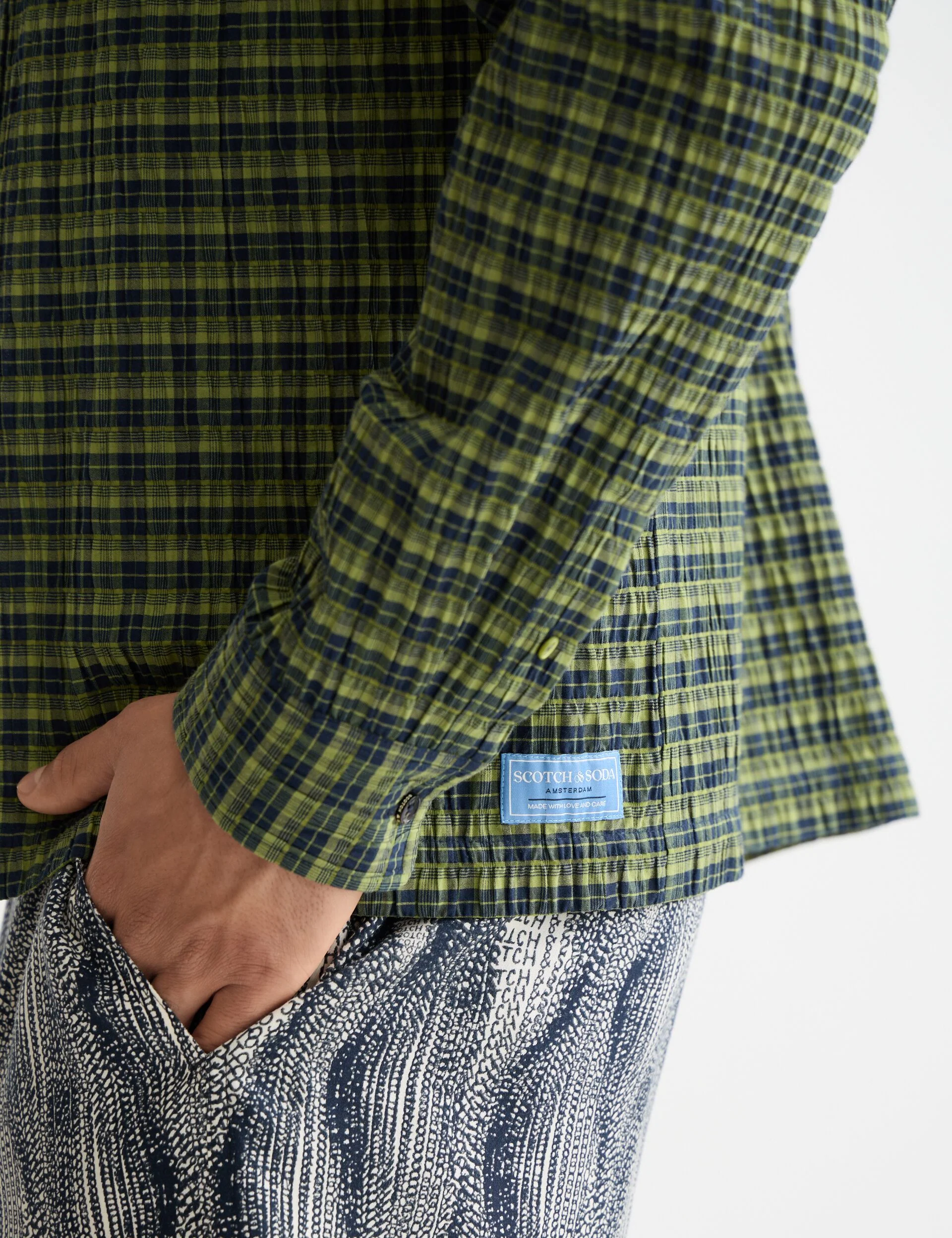 Crinkle checked shirt - Image 4