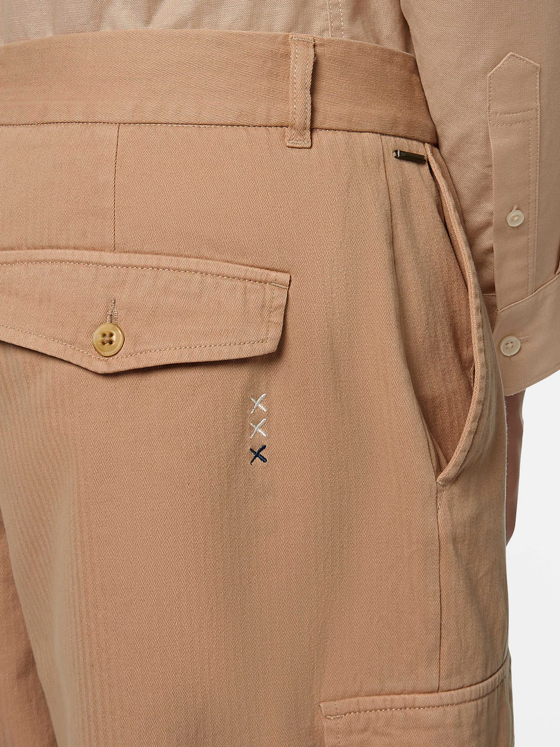 Daze Garment-Dyed Herringbone Cargo Pant - Image 4