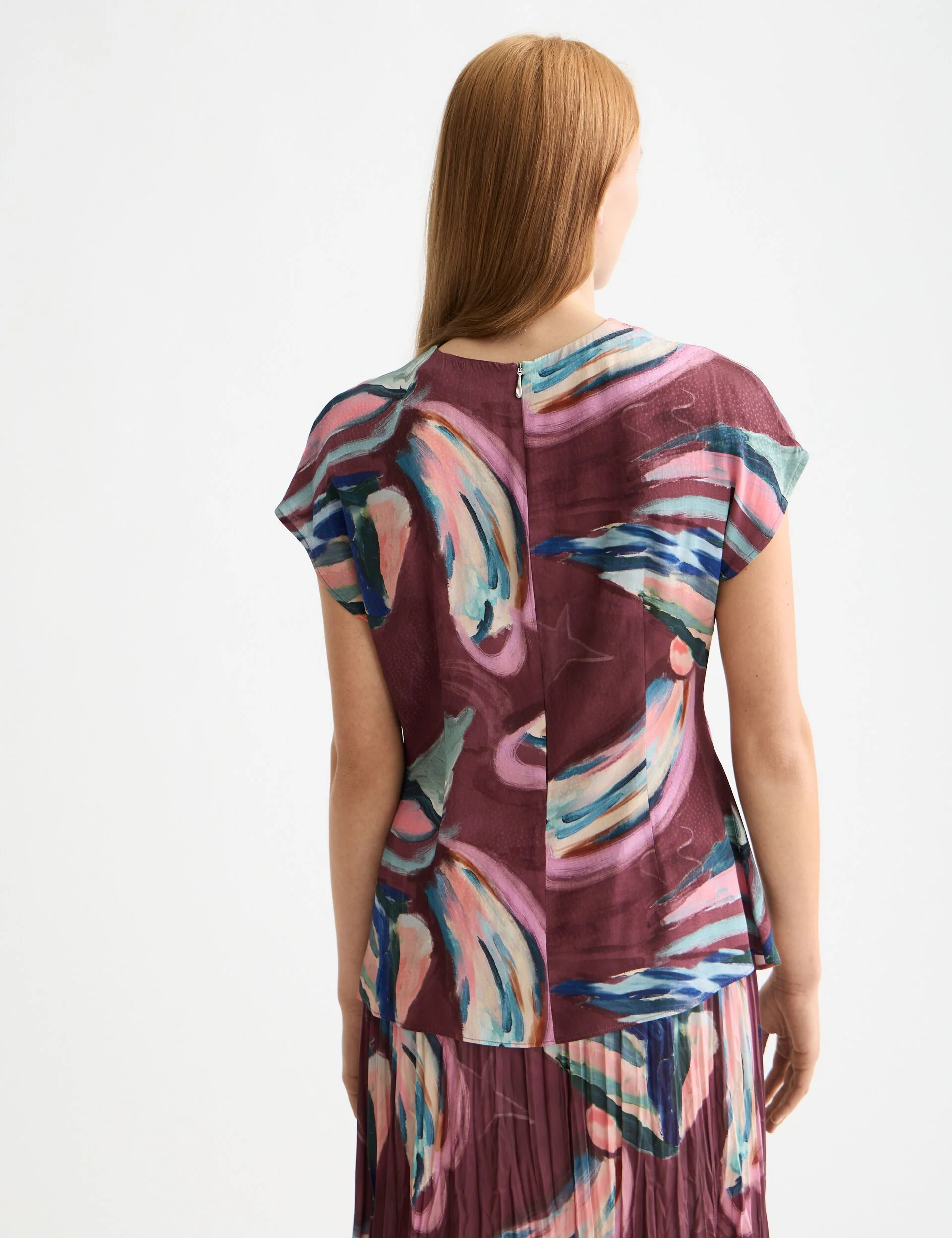 Draw string keyhole short sleeve top - Image 3