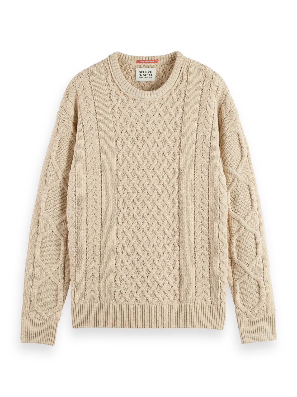 Drop Shoulder Chenille Cable Knit Sweater - Image 6