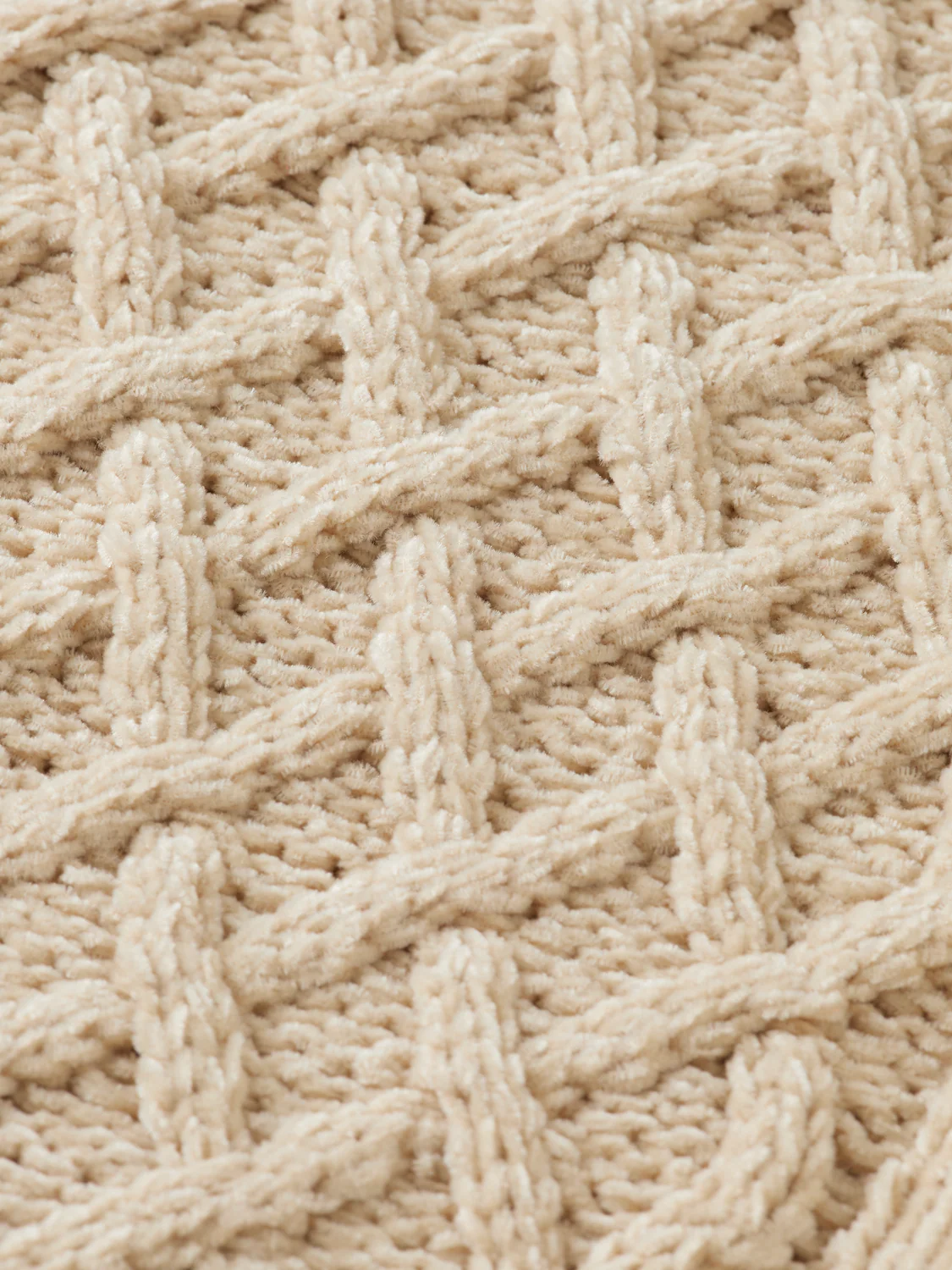 Drop Shoulder Chenille Cable Knit Sweater - Image 8