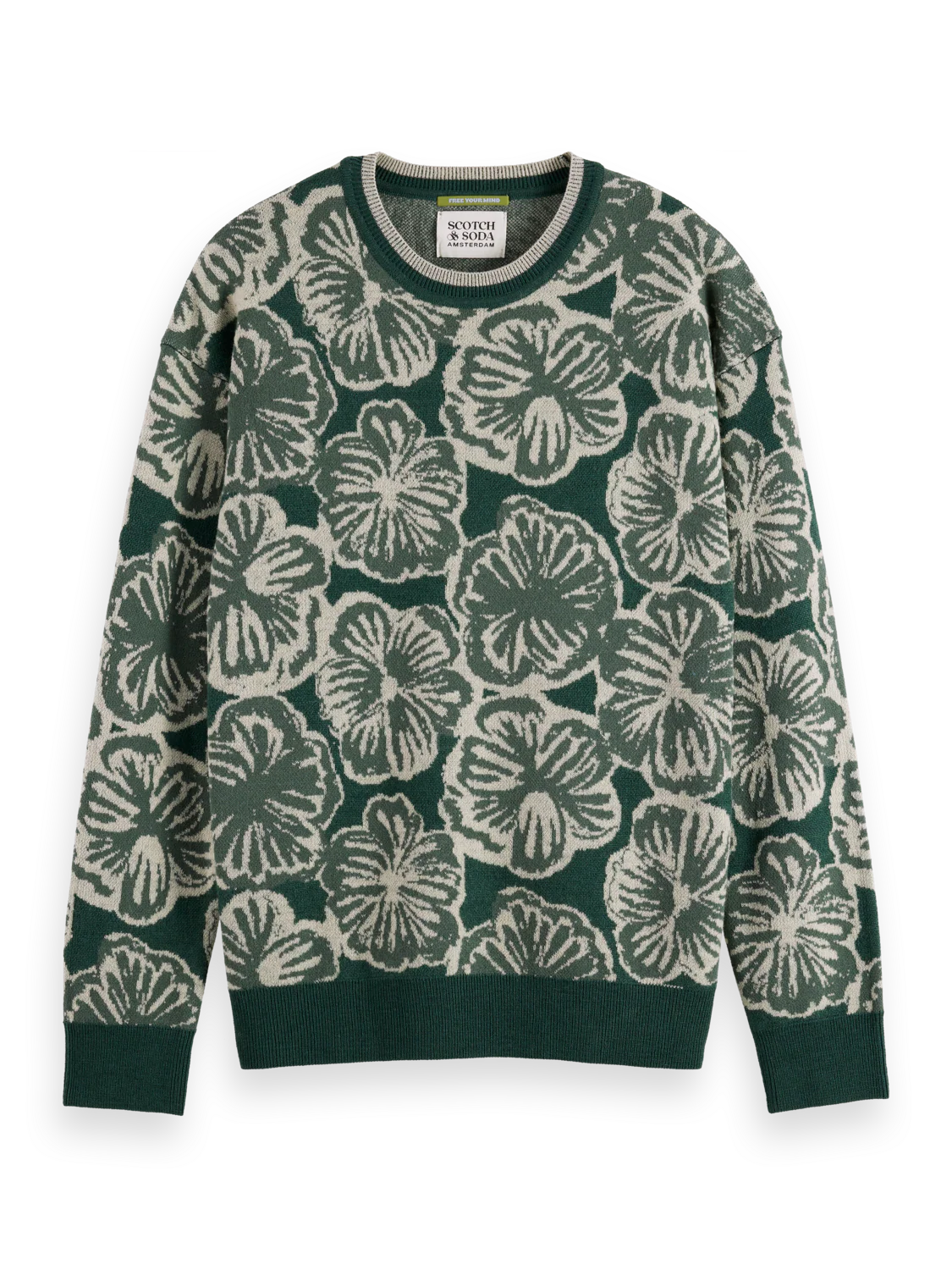 Drop Shoulder Jacquard Sweater - Image 6