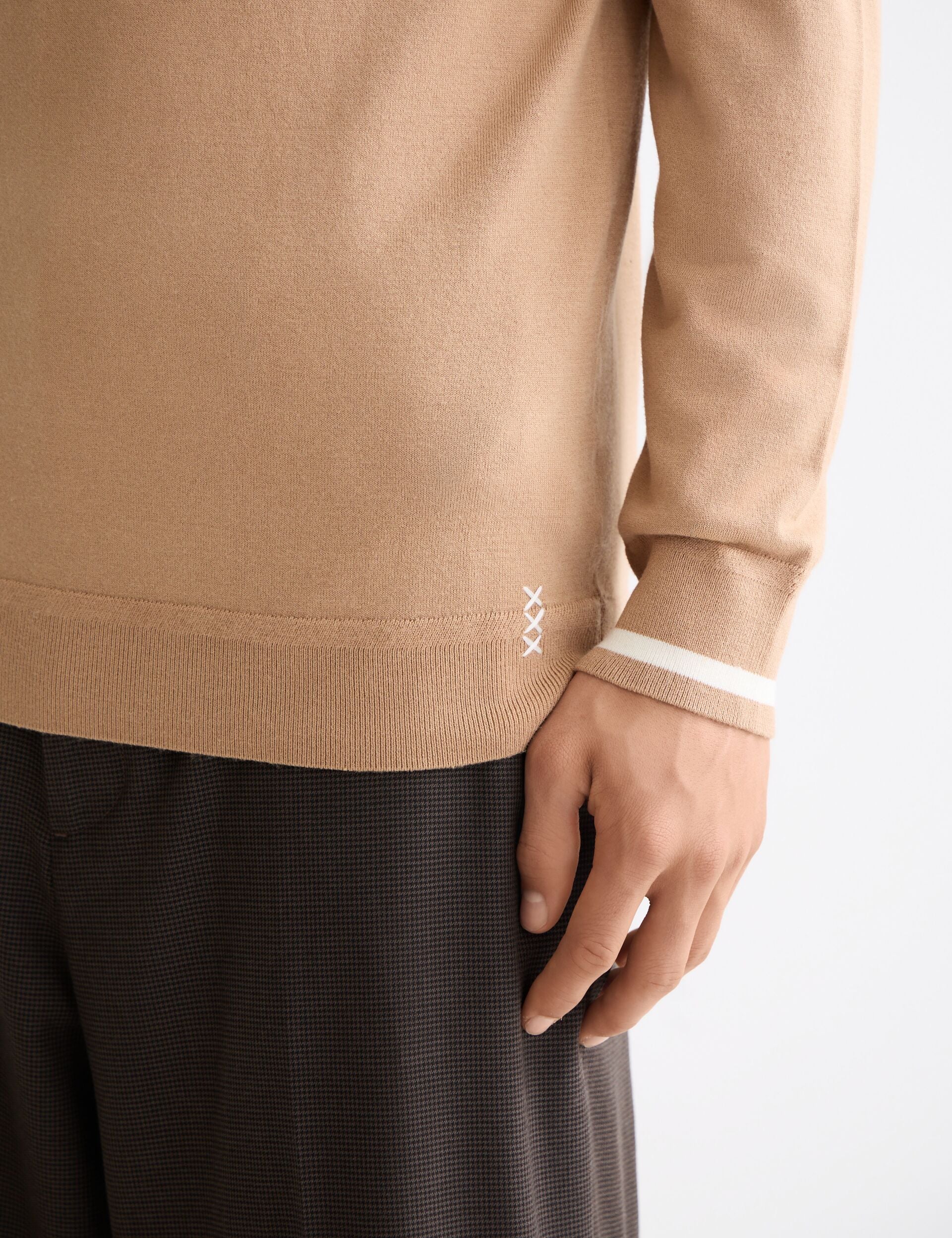 Ecovero Blend Knitted Long Sleeve Polo - Image 4