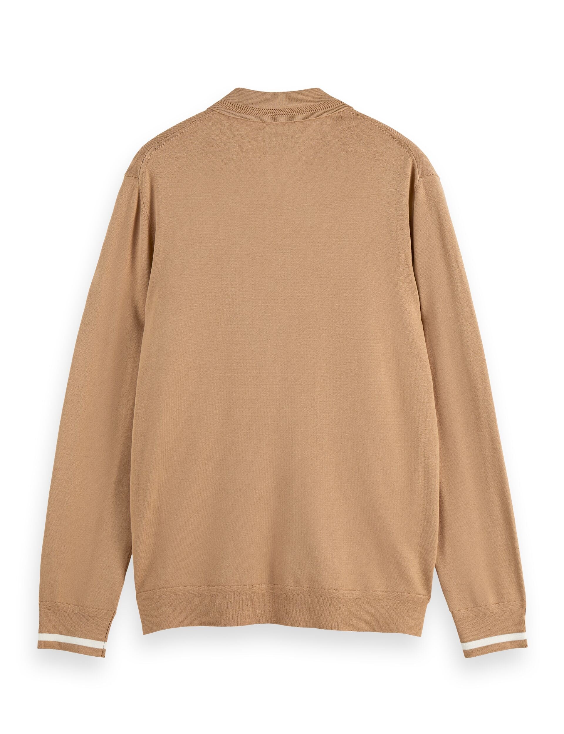Ecovero Blend Knitted Long Sleeve Polo - Image 6