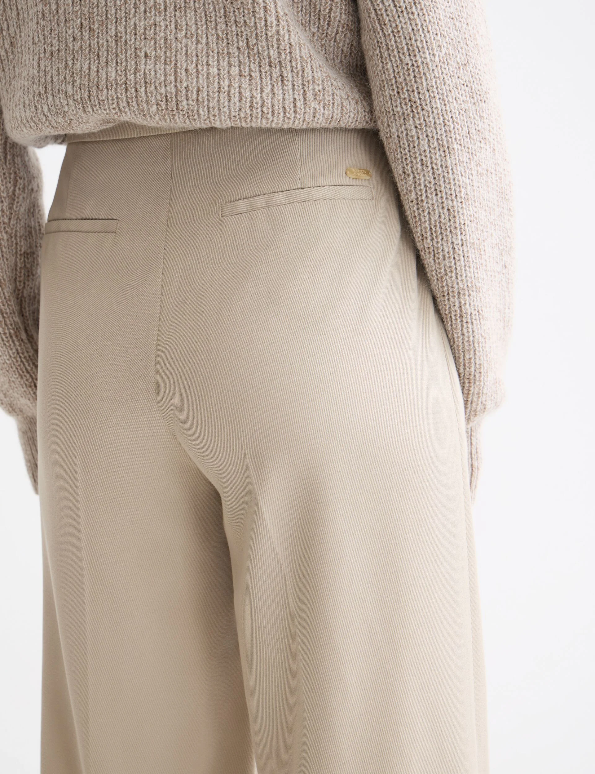 Edie - high rise wide leg gabardine pant - Image 4