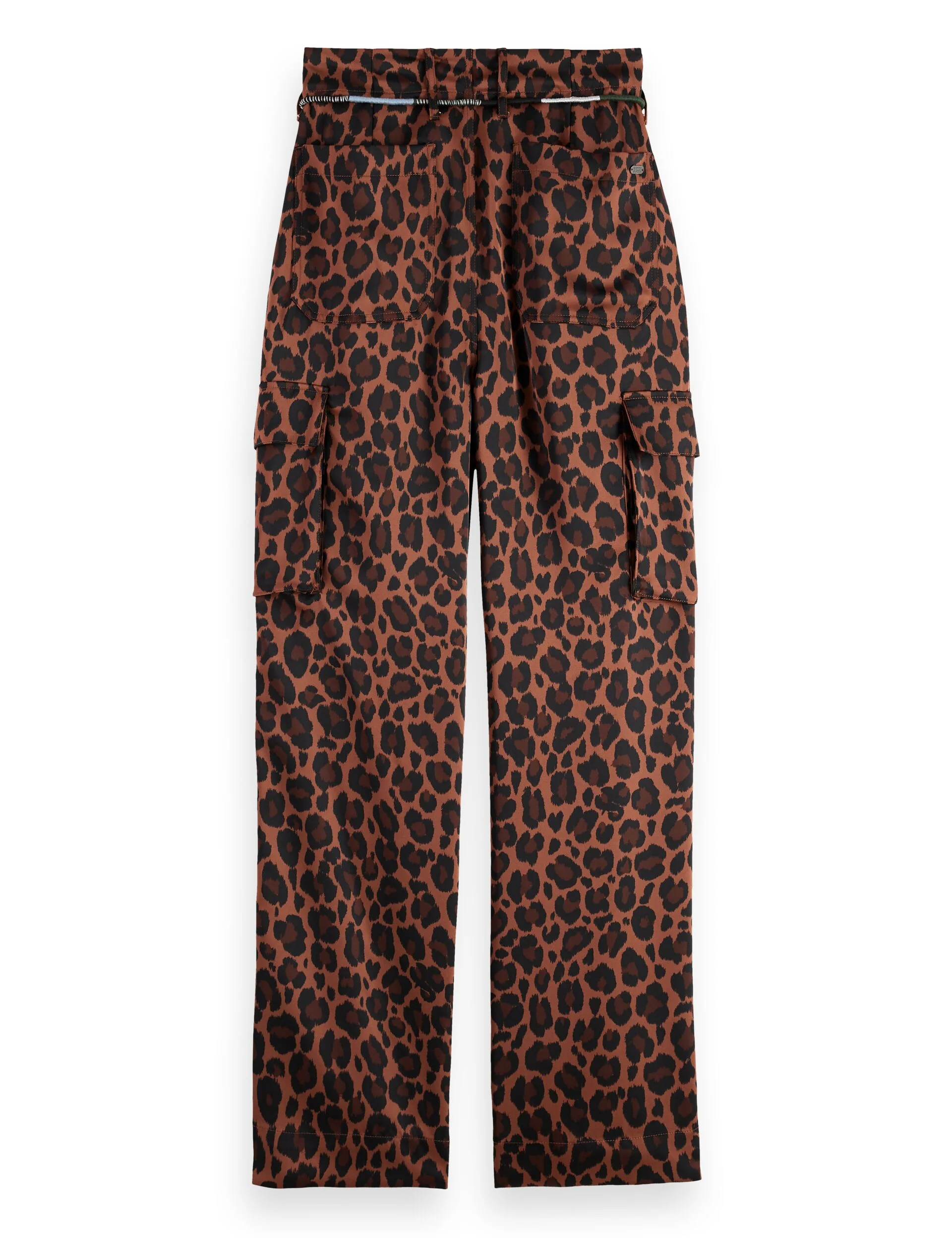 Faye high-rise tapered leg satin cargo pant - Image 6