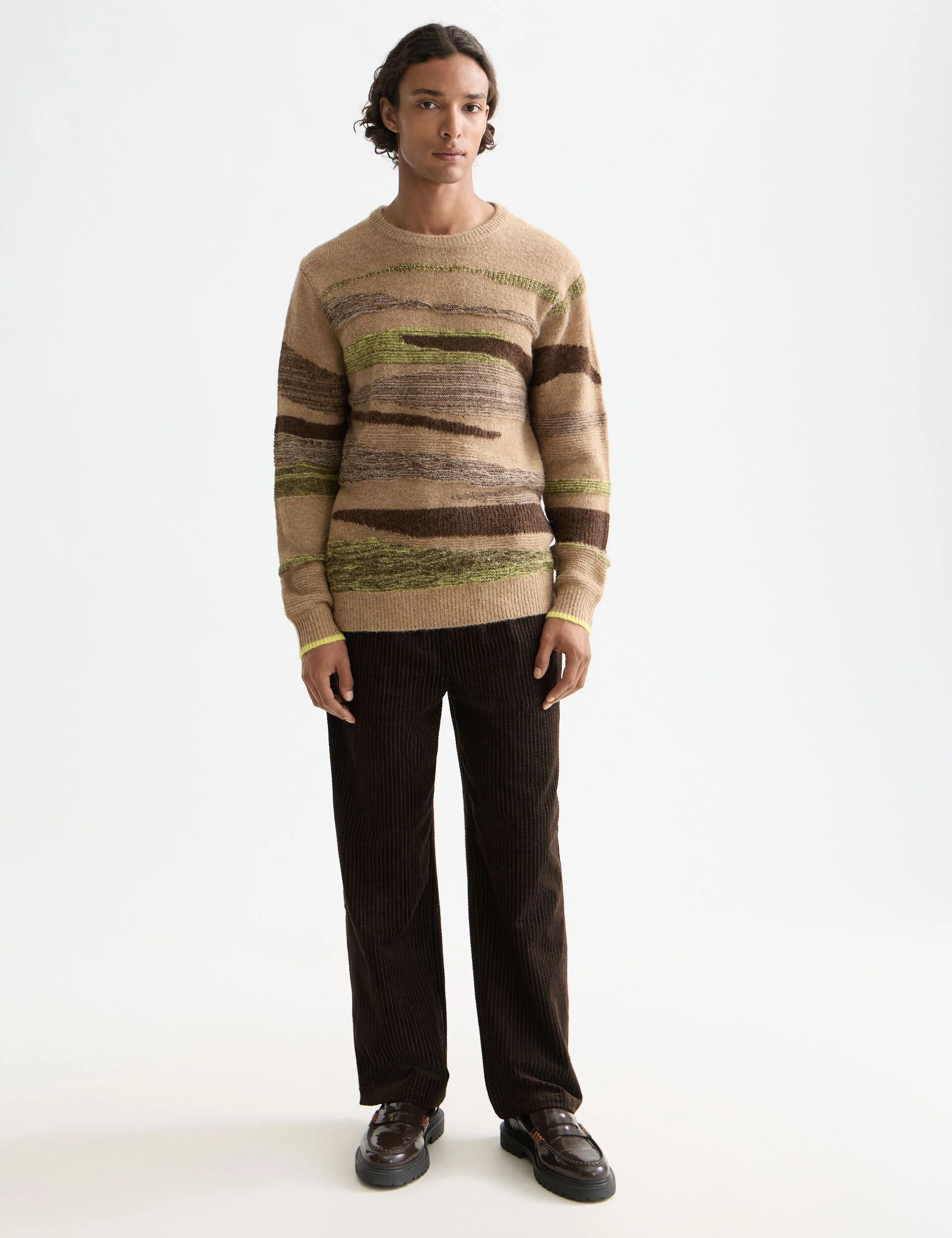 Fluffy alpaca wool blend crew neck - Image 2
