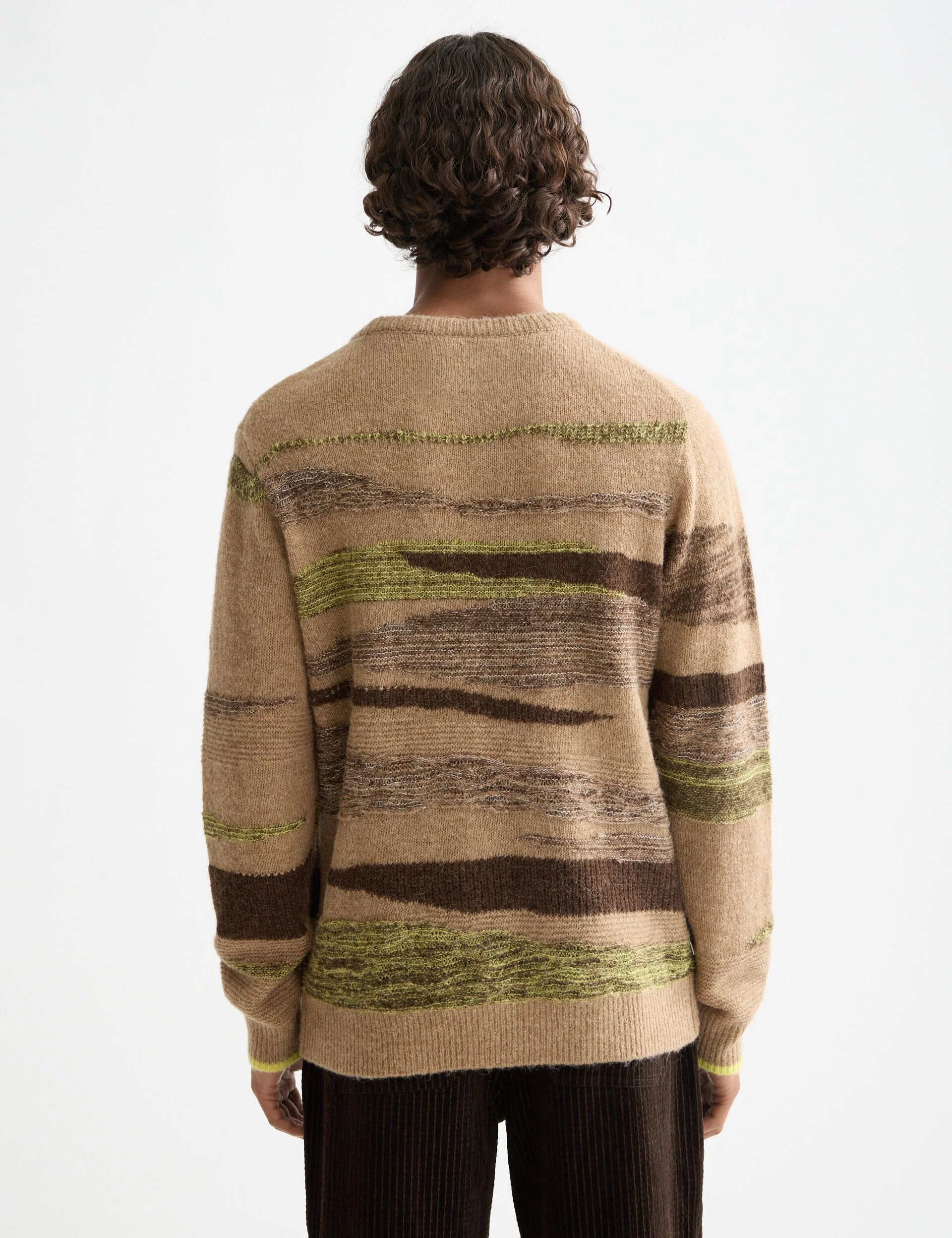 Fluffy alpaca wool blend crew neck - Image 3