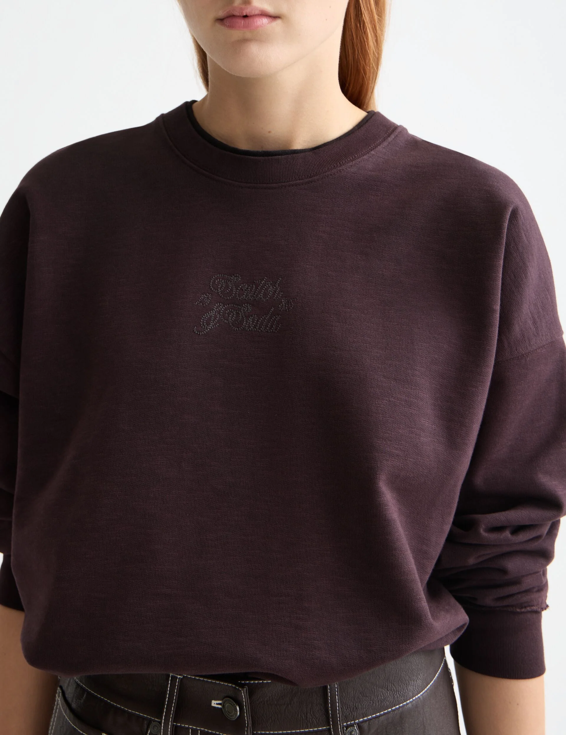 Garment dye logo oversized sweatshirt - Image 4