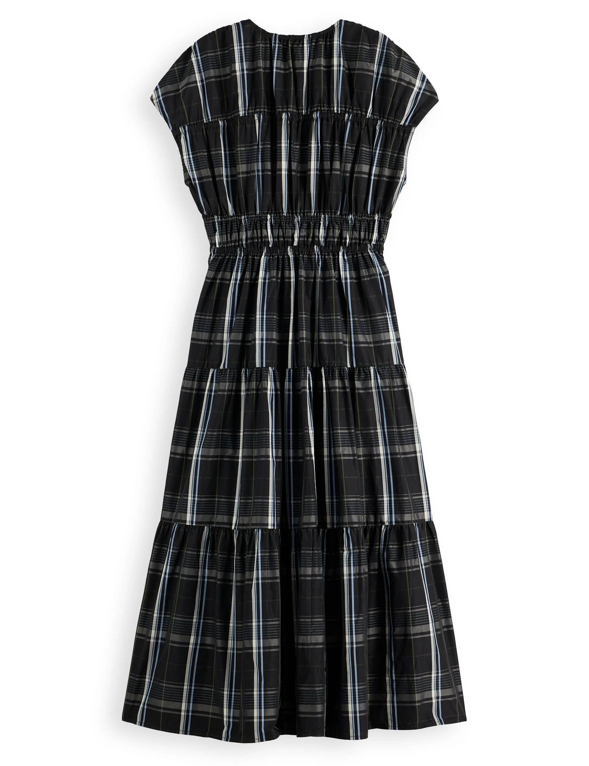 Gathered Taffeta midi dress with tied details - Image 5