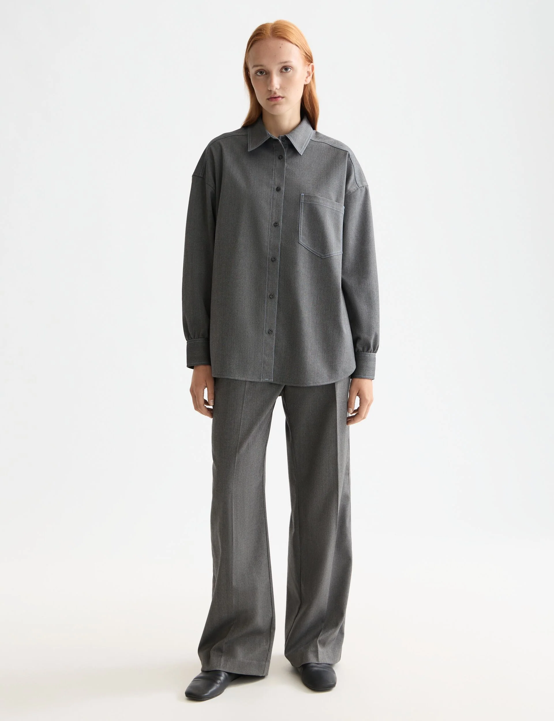 Girlfriend herringbone shirt - Image 2