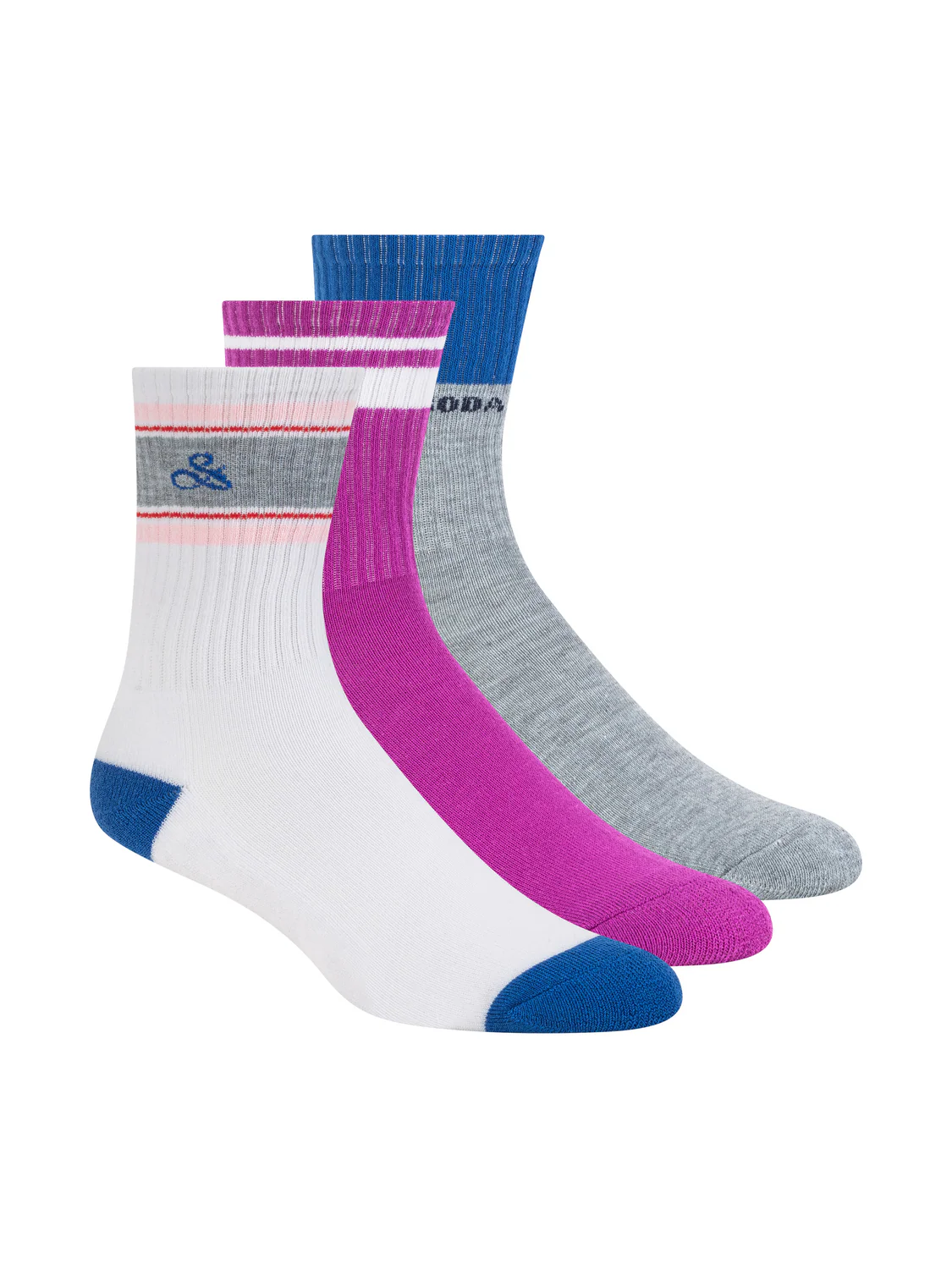 Girls' 3-Pack 1/2 Terry Crew Sock - Image 3