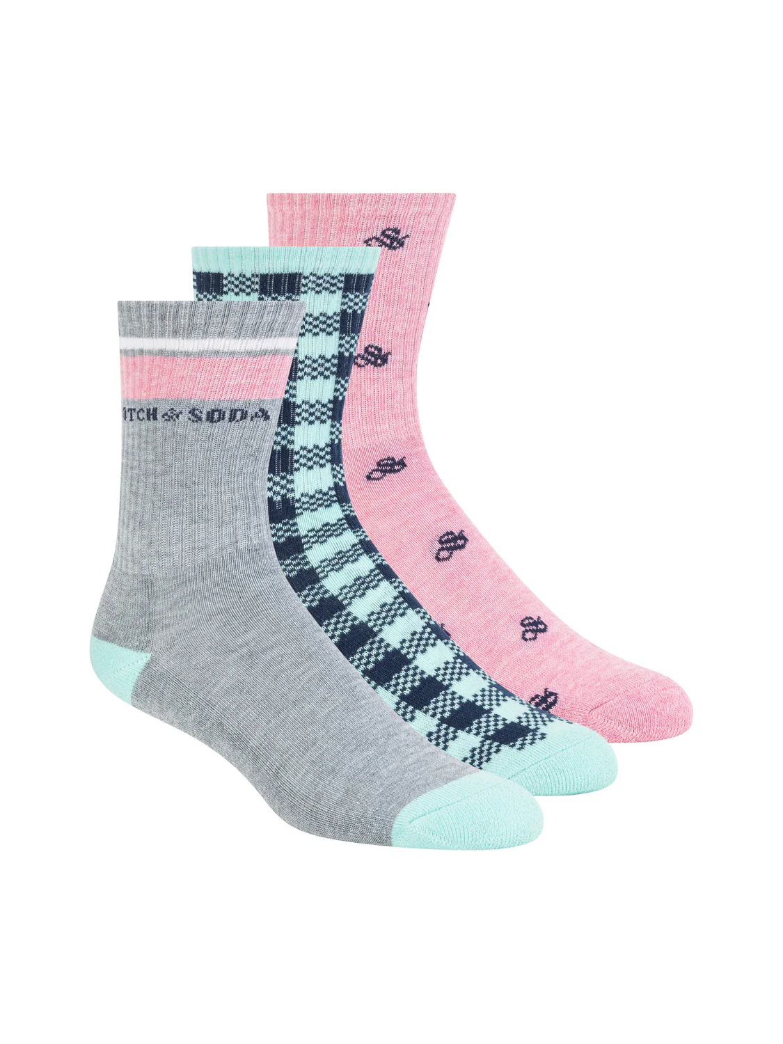 Girls' 3-Pack 1/2 Terry Crew Sock - Image 3