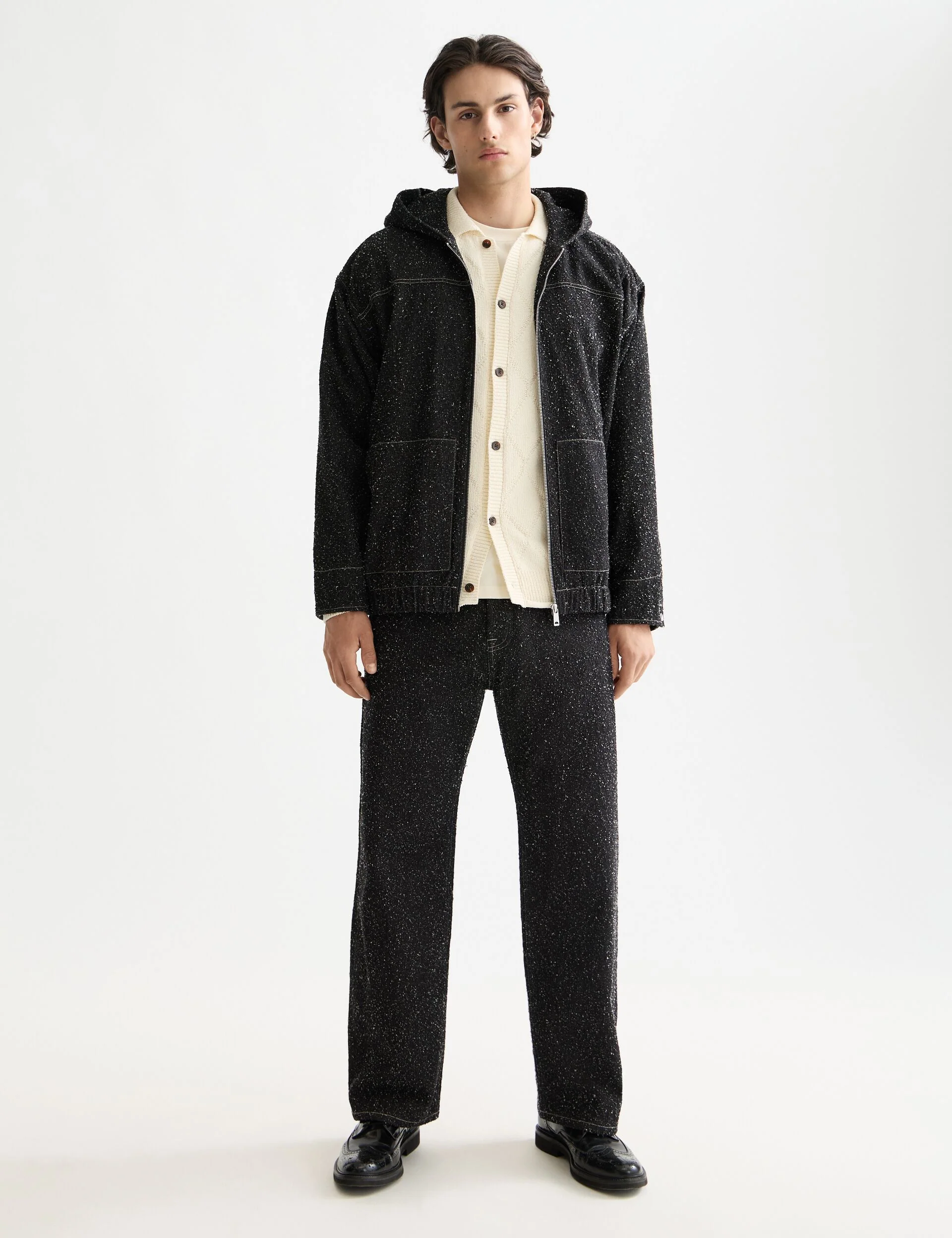 Hooded denim jacket — Black Snow - Image 2