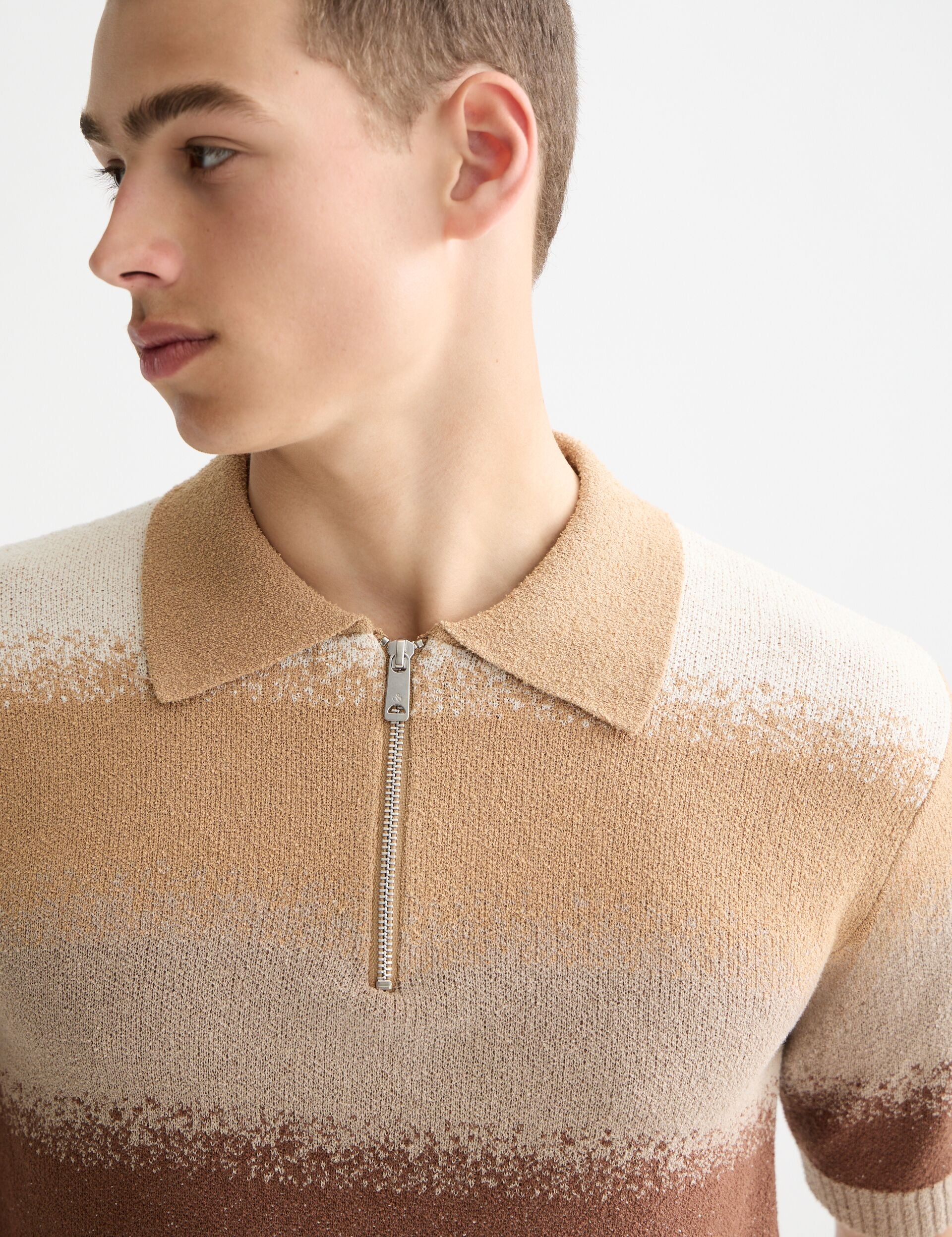 Knitted degrade polo - Image 4