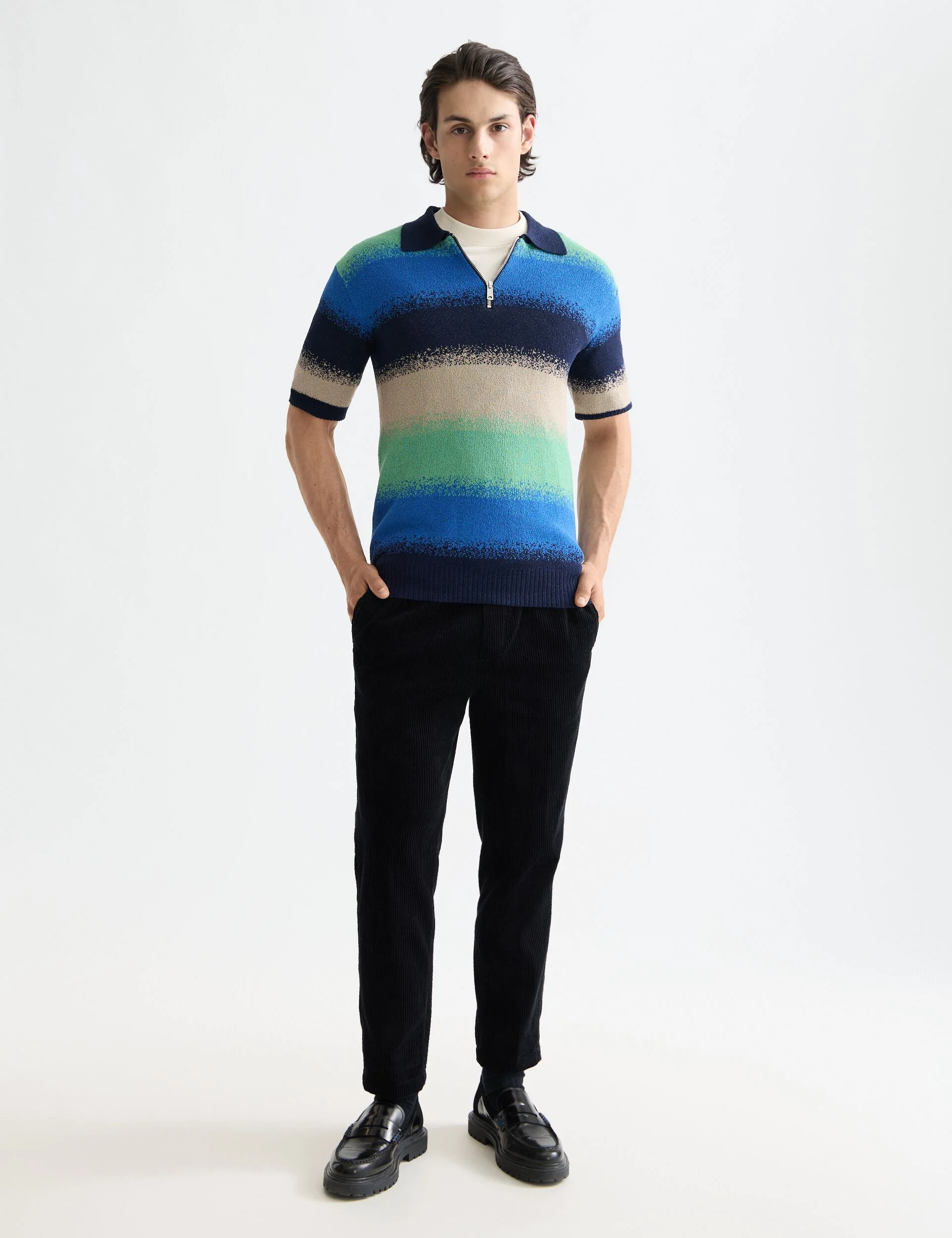 Knitted degrade polo - Image 2