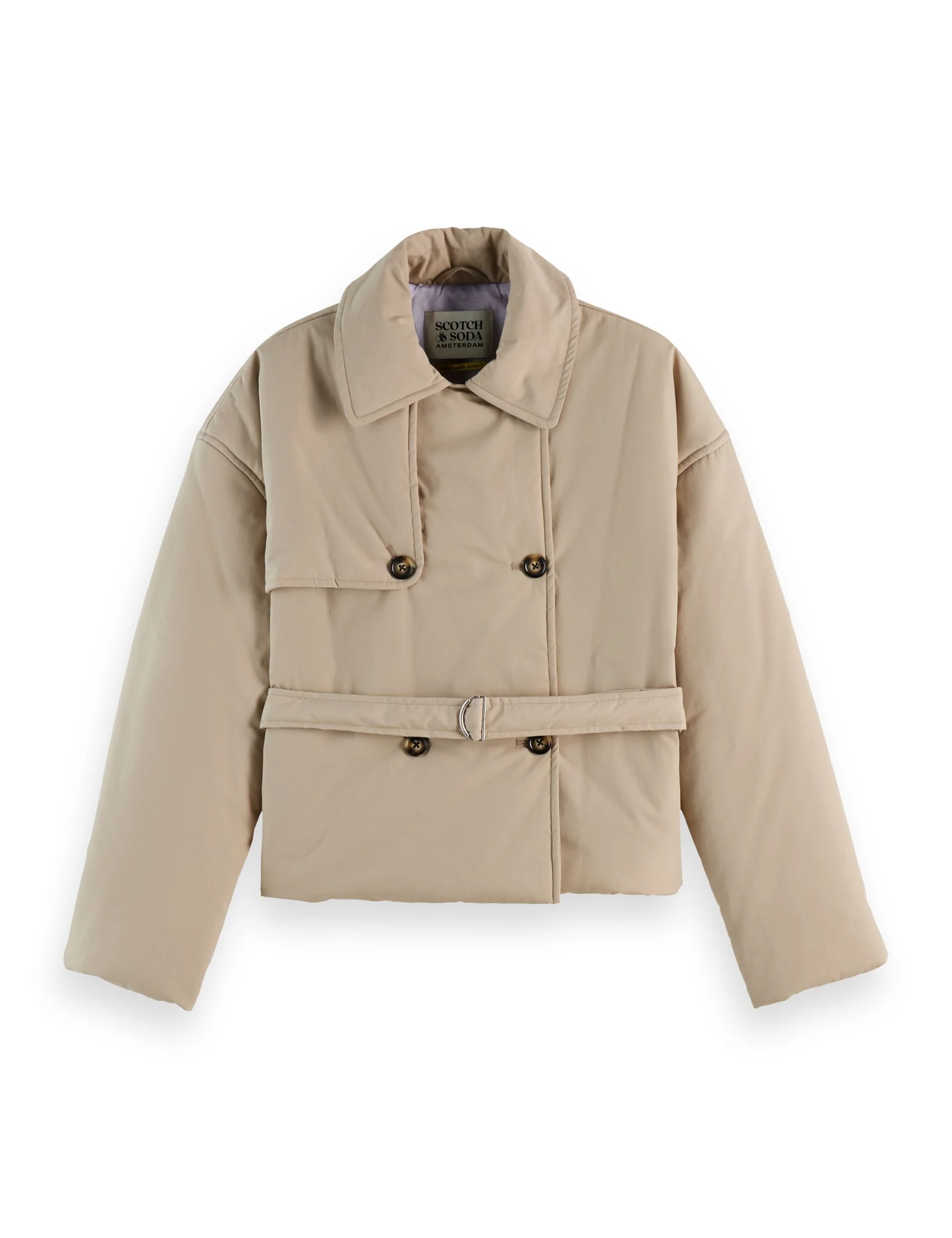 Lightweight padded poplin trench - Image 5