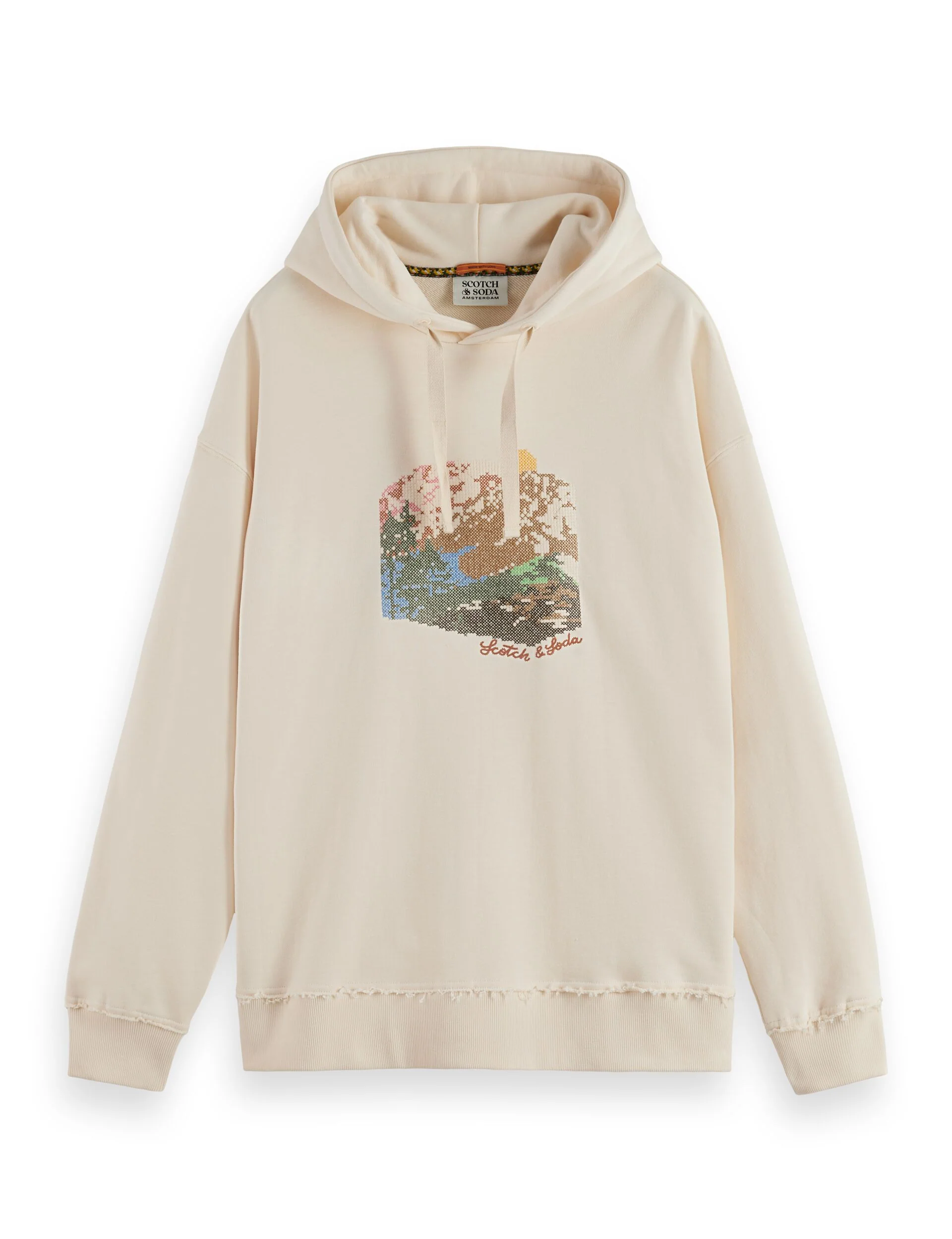 Loose Fit Embroidered Artwork Hoodie - Image 5