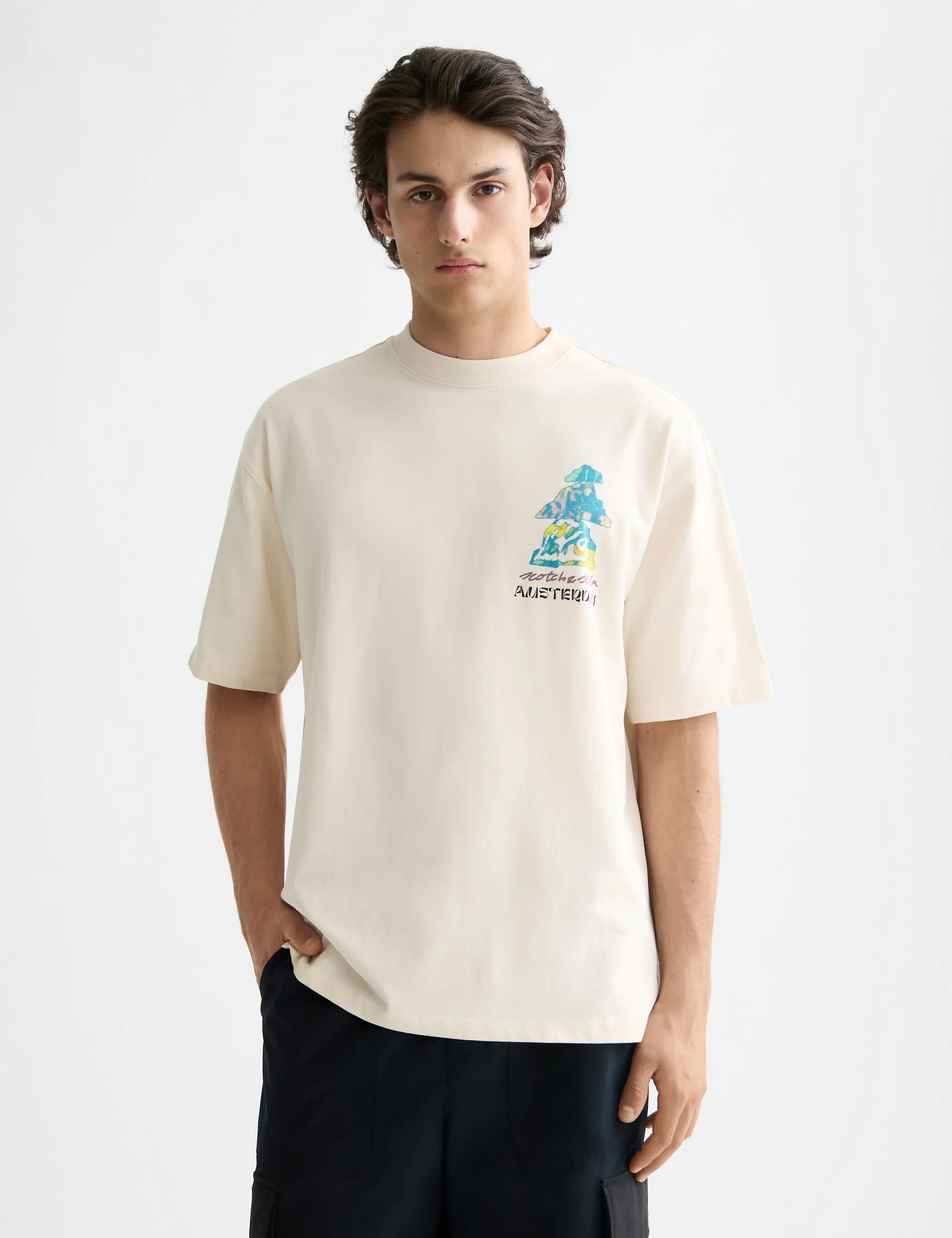 Loose fit front and back artwork t-shirt