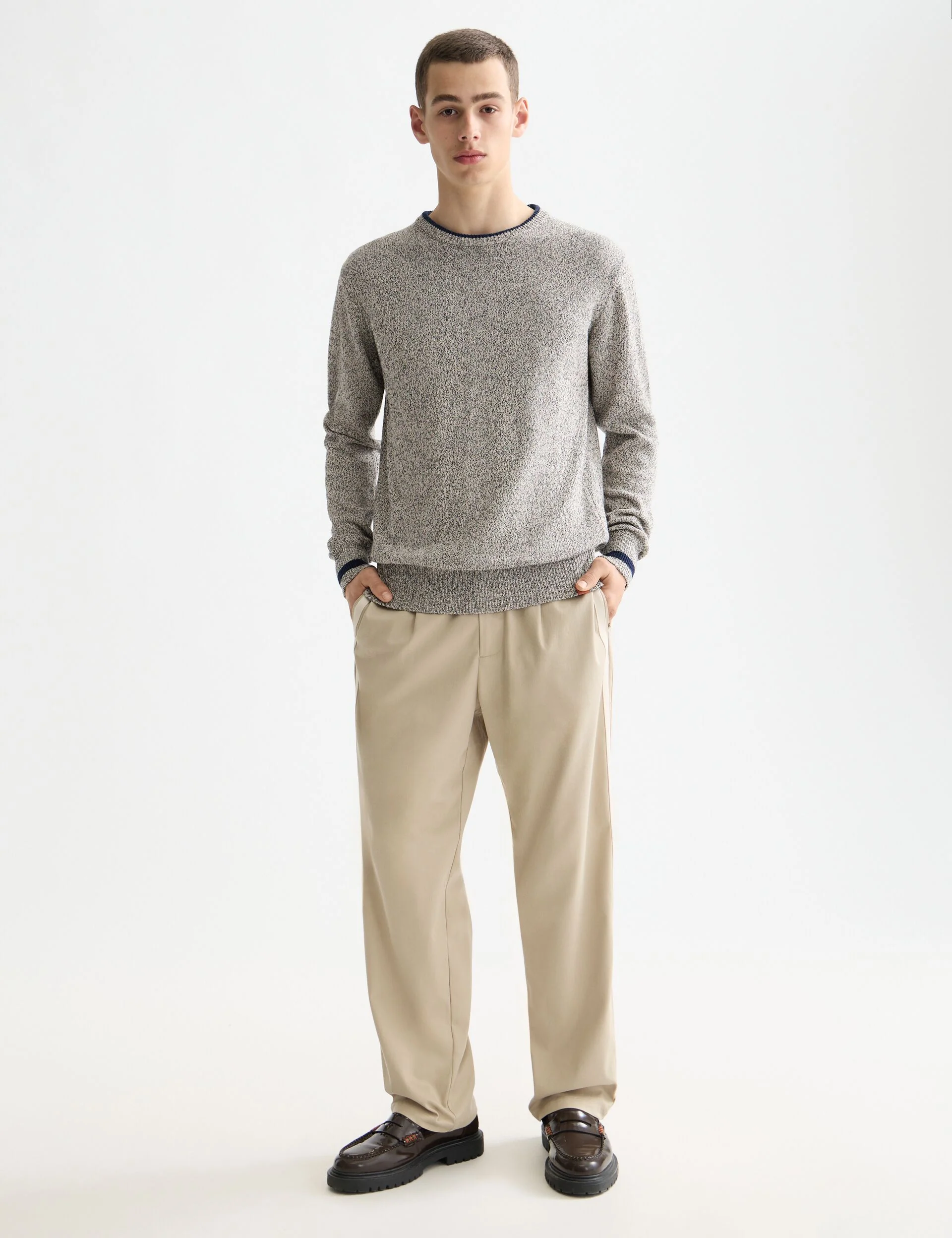 Melange regular fit crew neck - Image 2