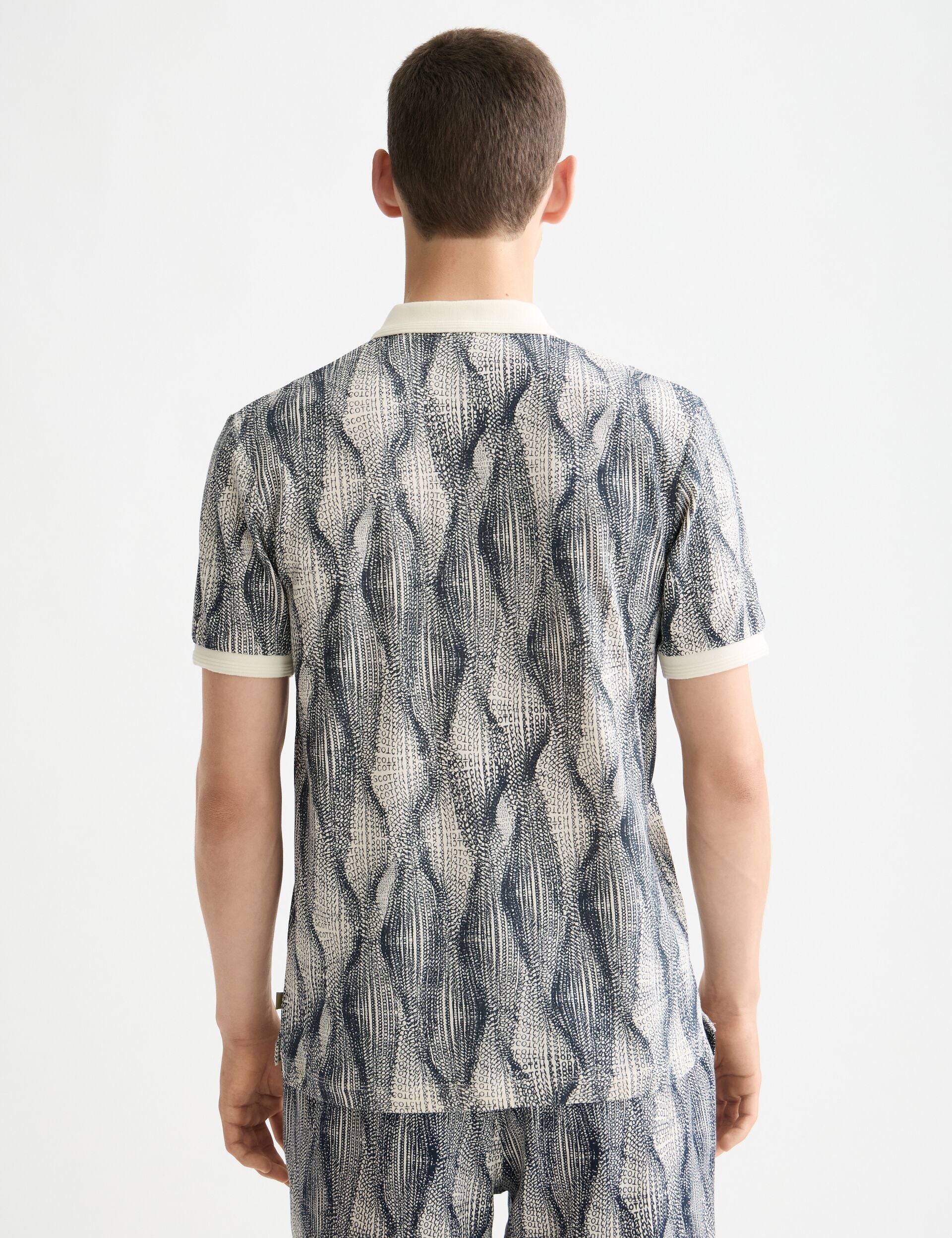 Micro allover print regular fit polo - Image 3