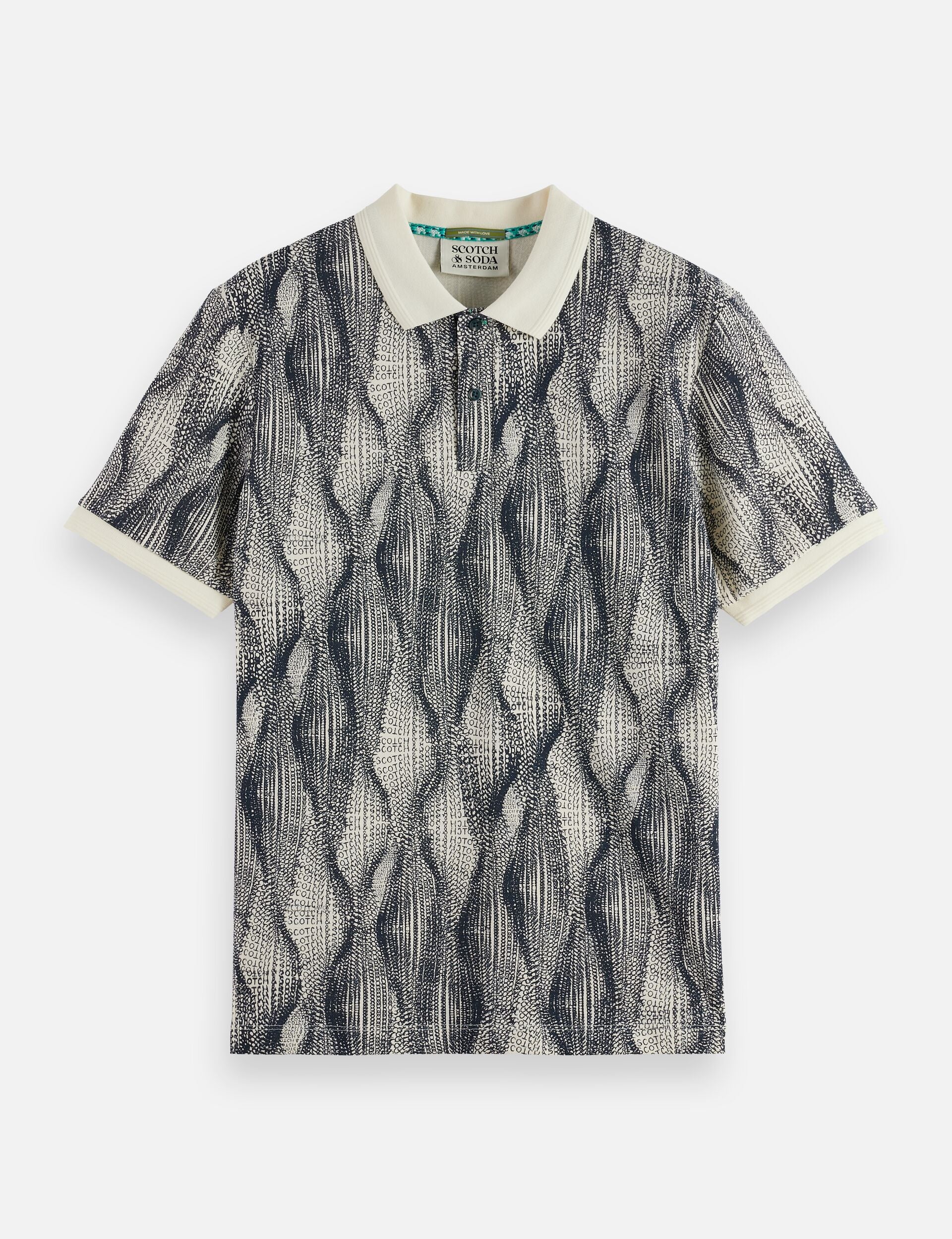 Micro allover print regular fit polo - Image 5