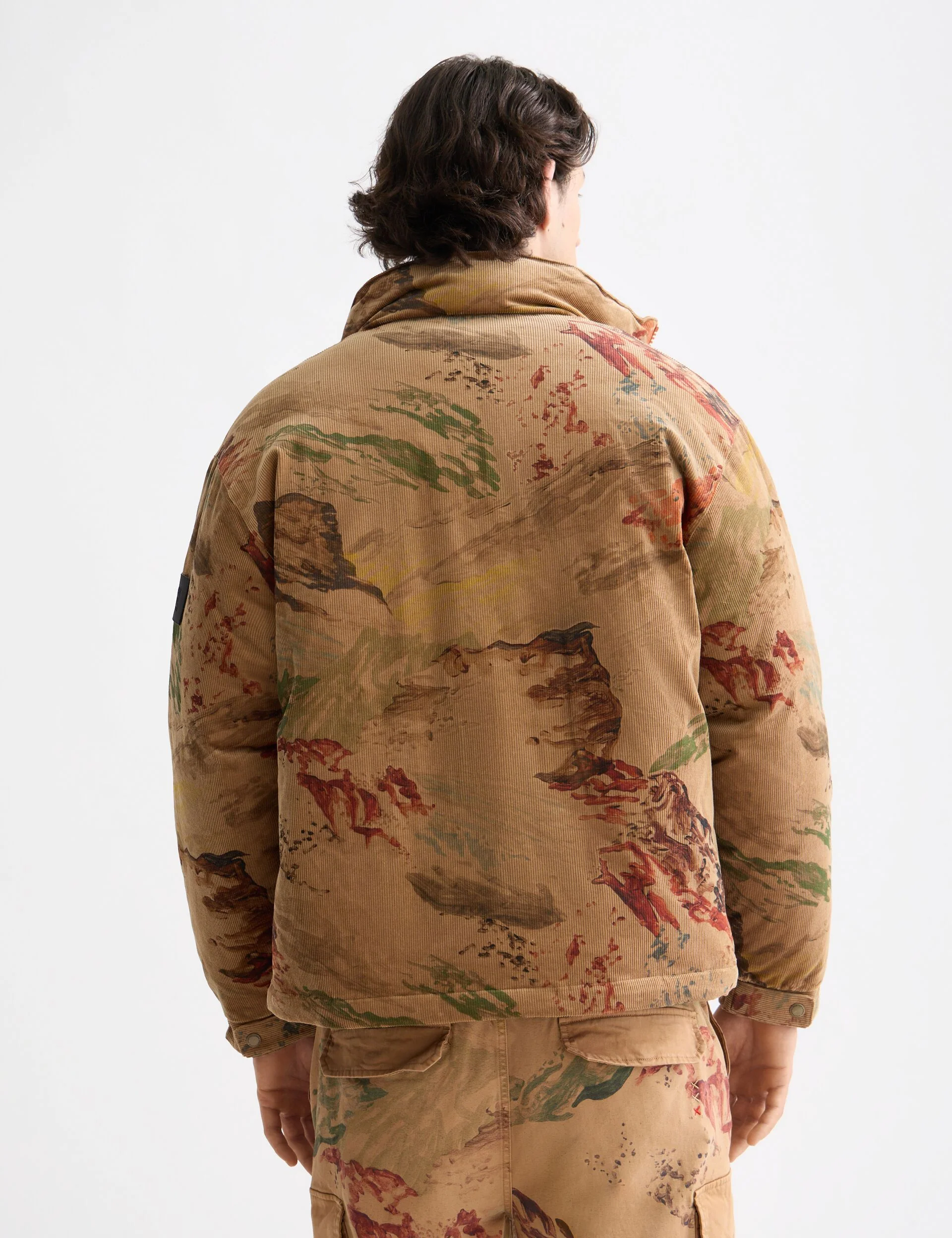 Mountain print corduroy puffer - Image 4