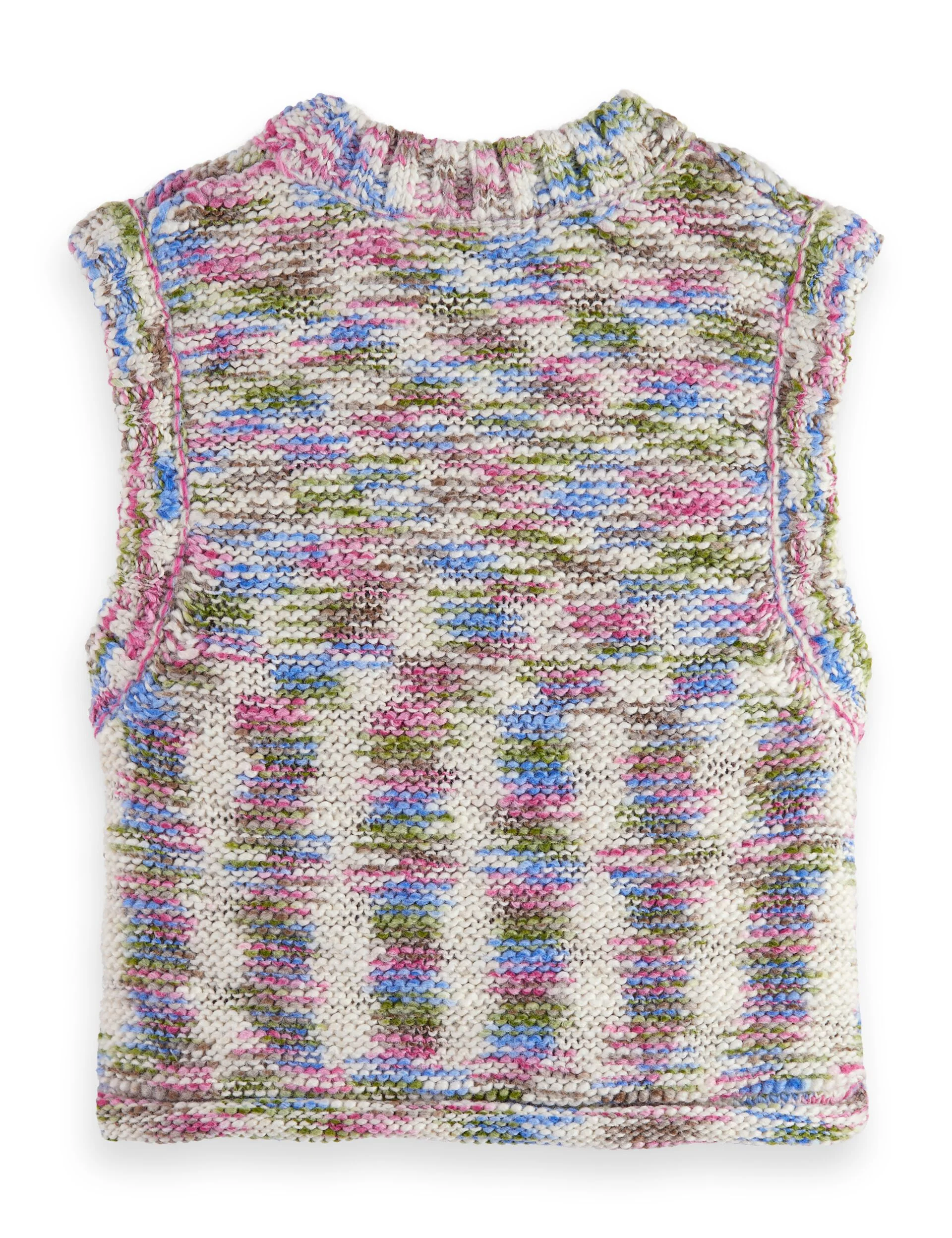 Girls' Multi-color melange vest - Image 3