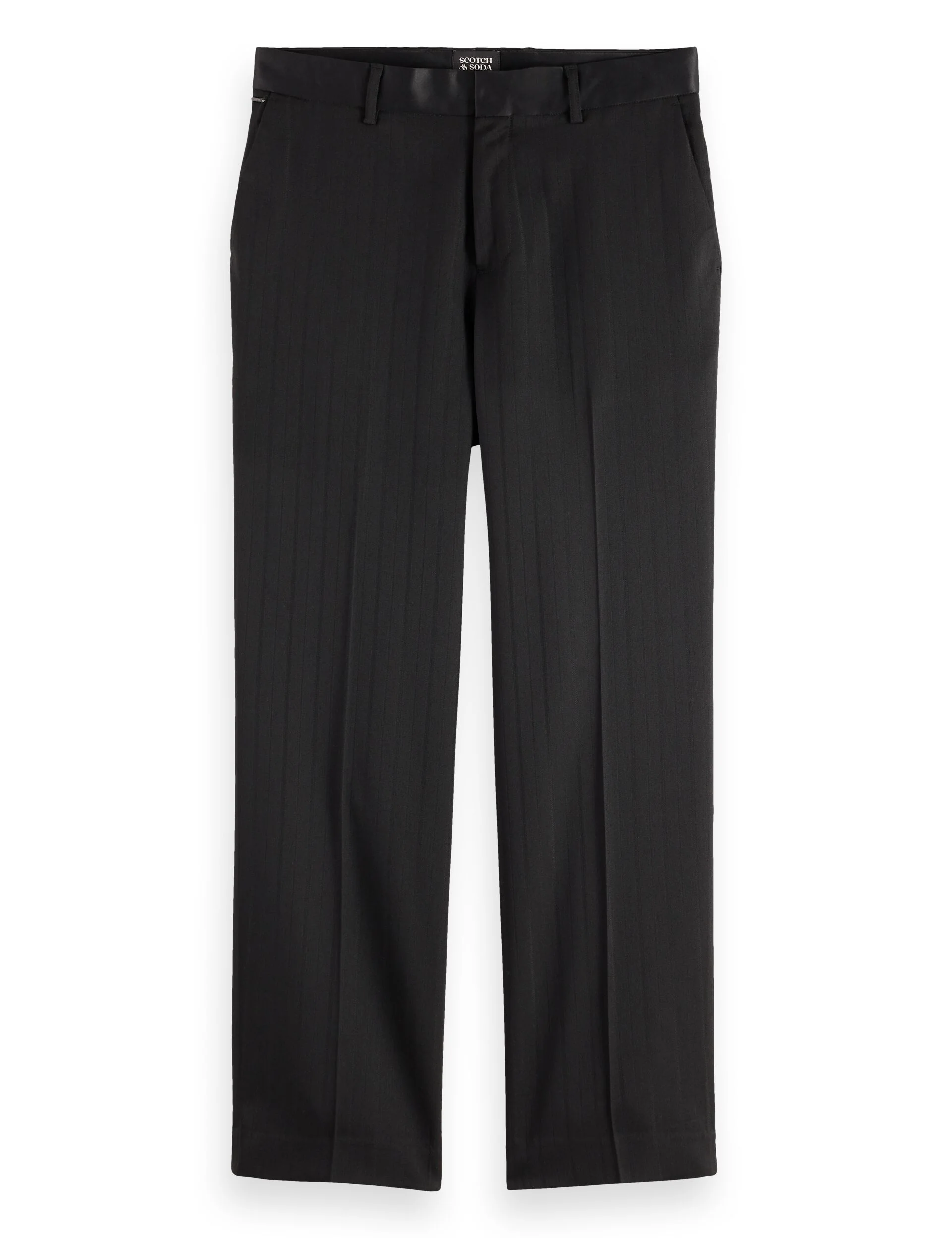 Otis- sateen-trimmed structure stripe relaxed straight chino - Image 5