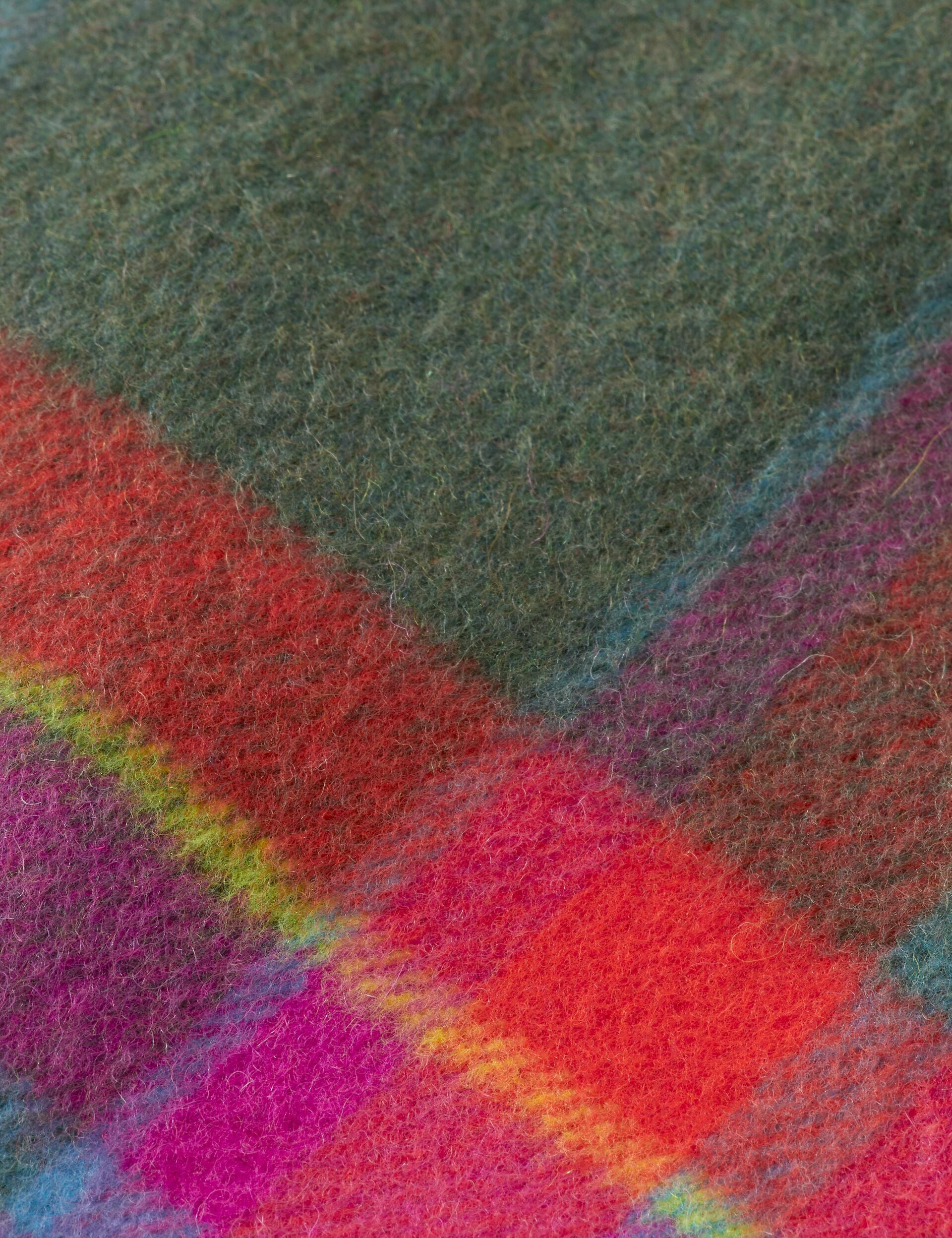Girls' Oversized rainbow wool coat - Image 3
