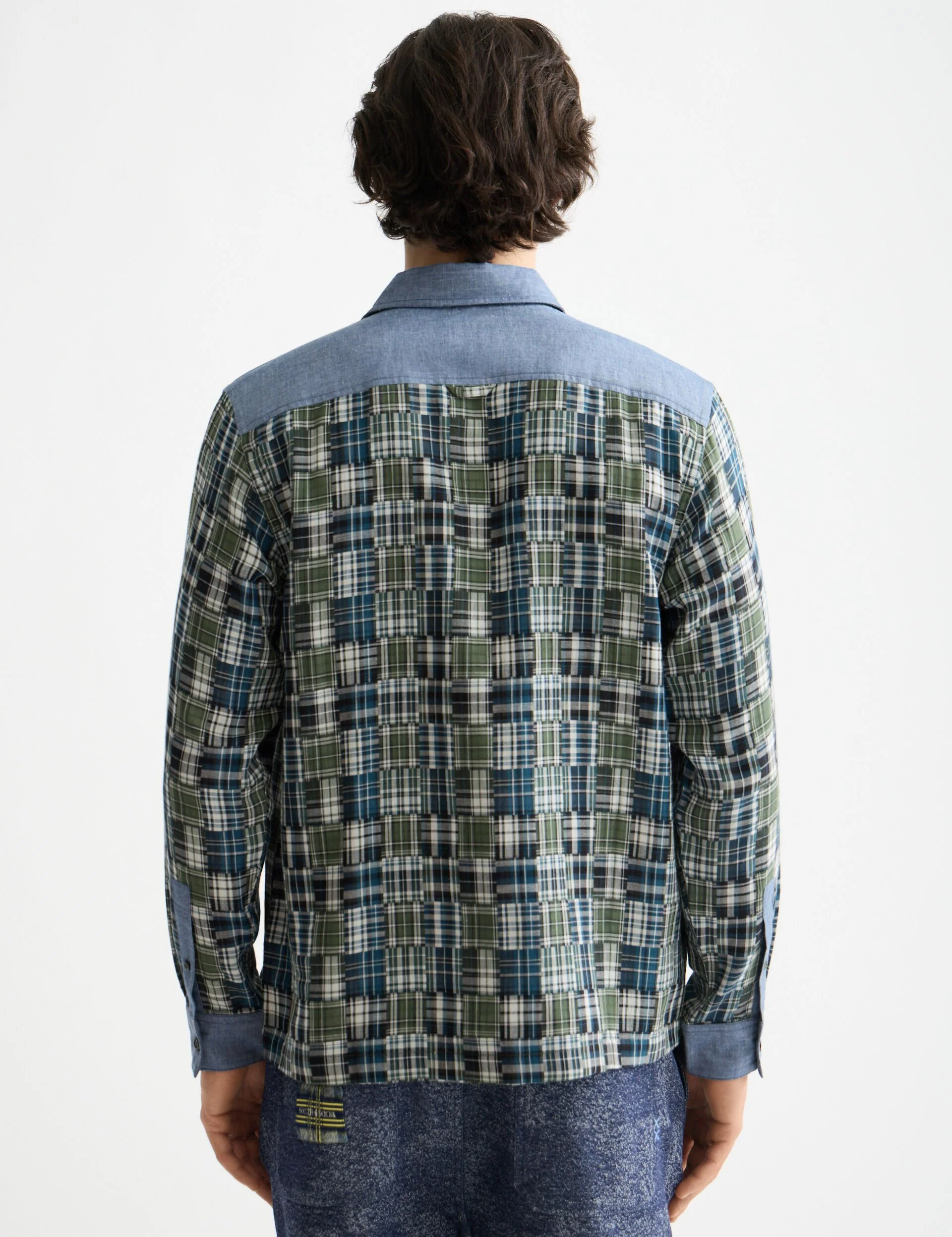 Patchwork flannel relaxed-fit shirt - Image 3