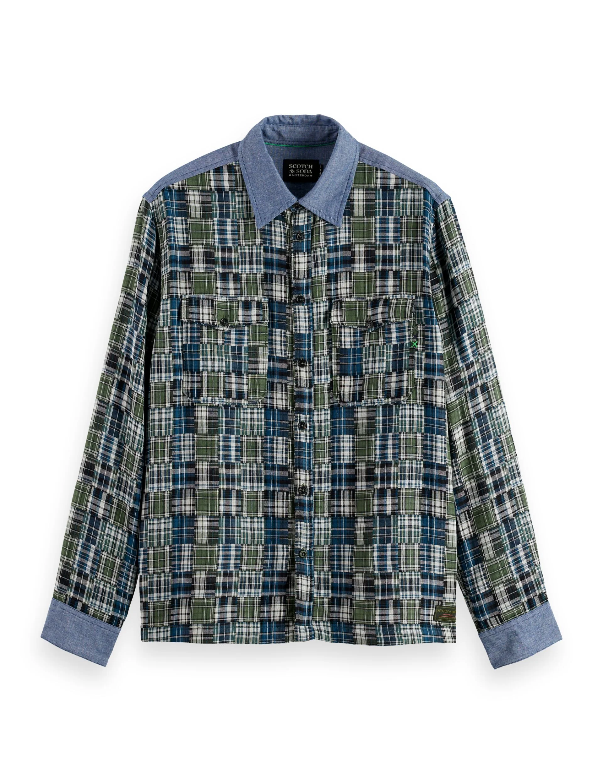 Patchwork flannel relaxed-fit shirt - Image 5