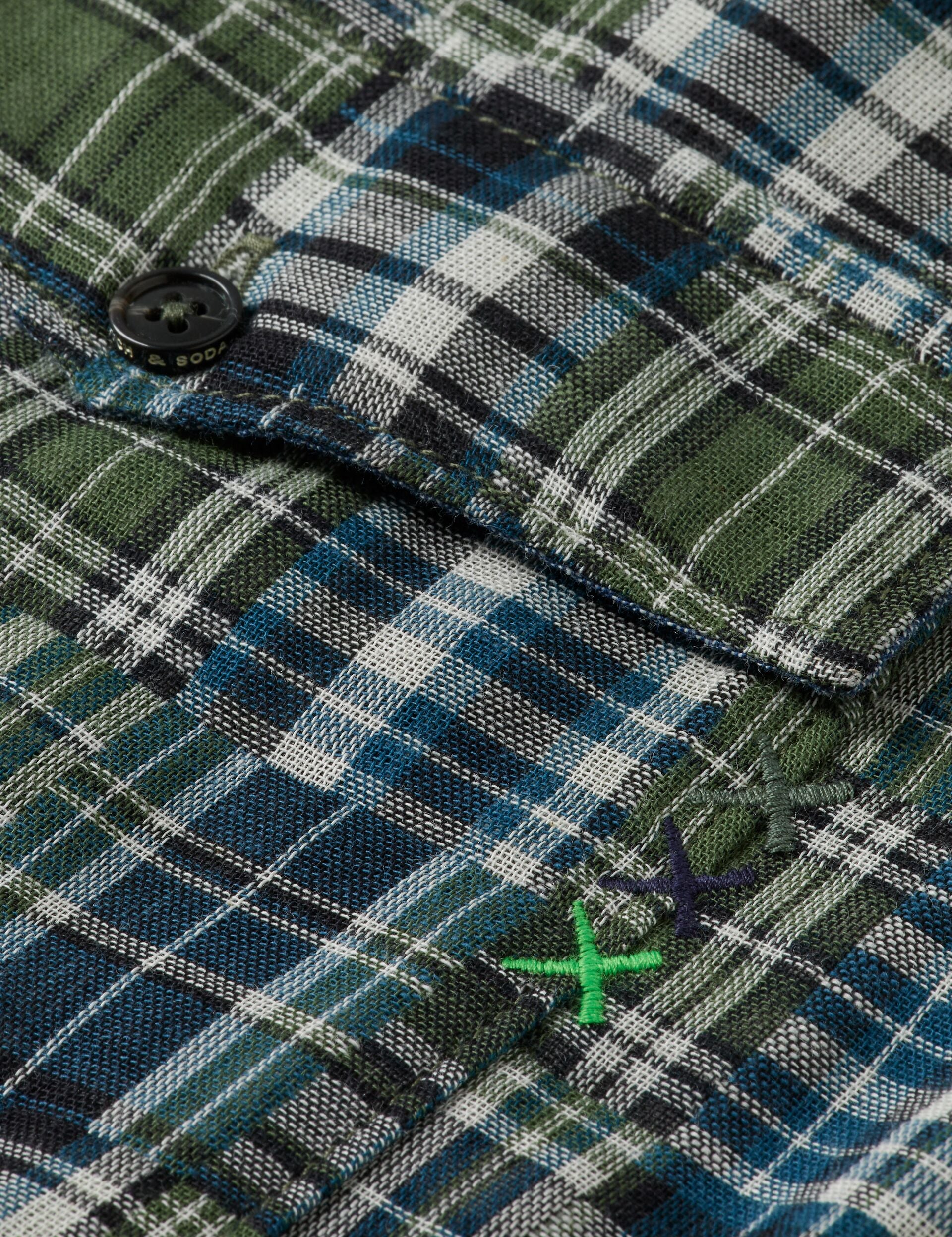 Patchwork flannel relaxed-fit shirt - Image 7