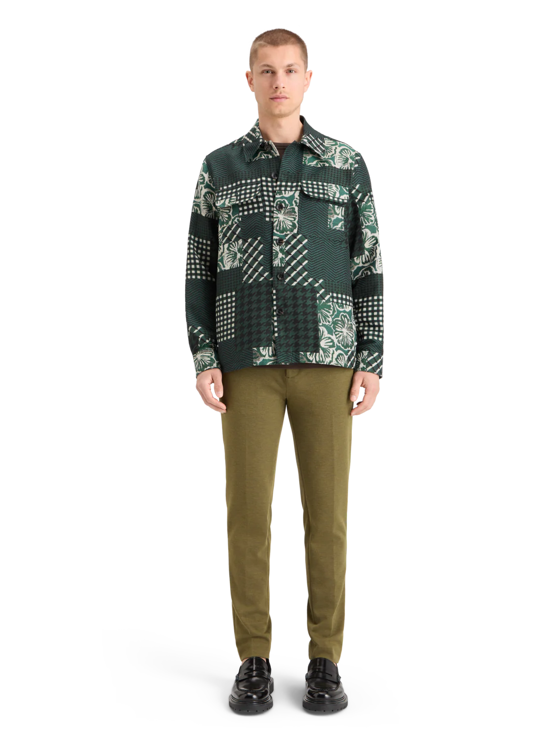 Patchwork Jacquard Overshirt - Image 2