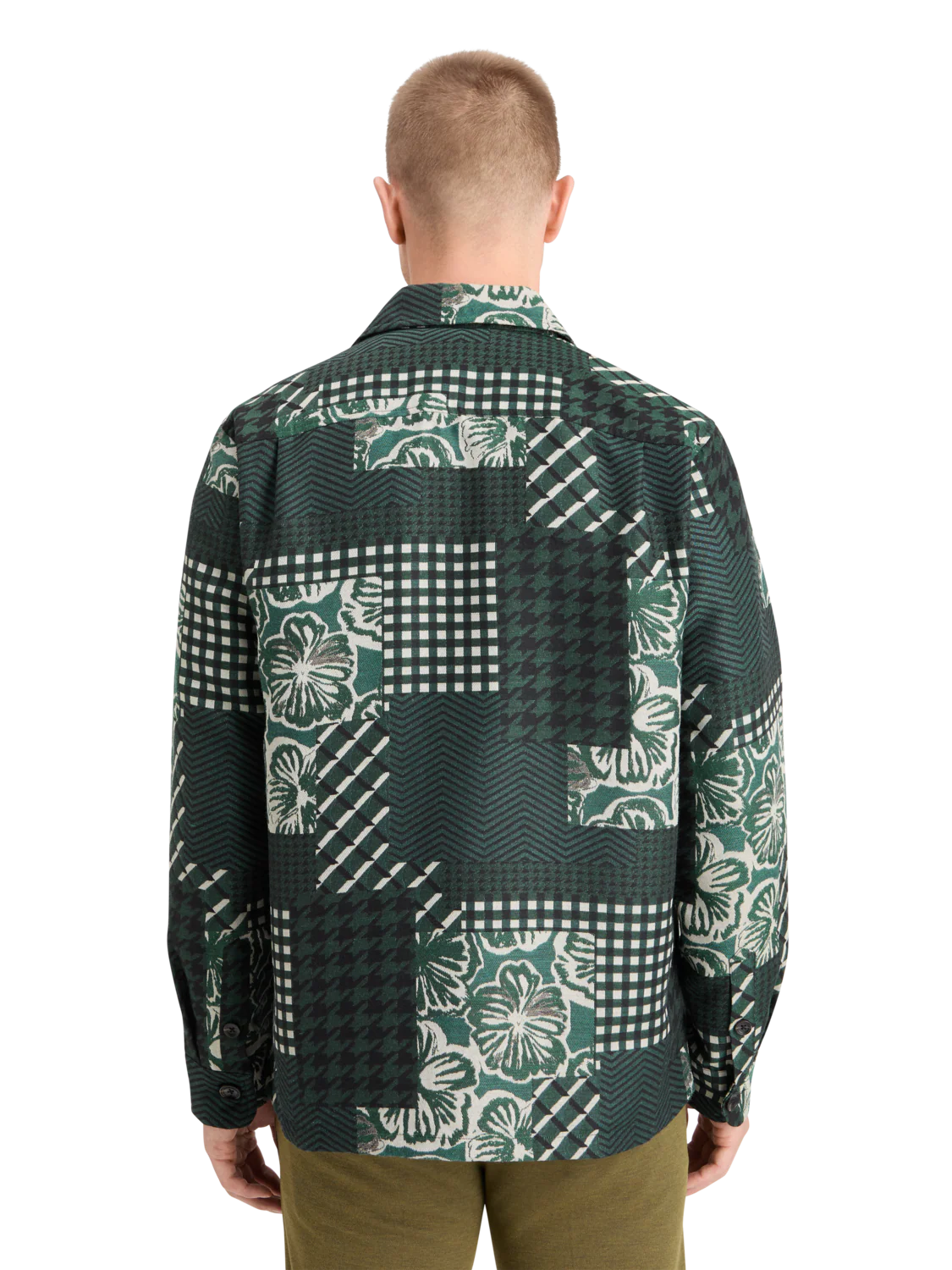 Patchwork Jacquard Overshirt - Image 3