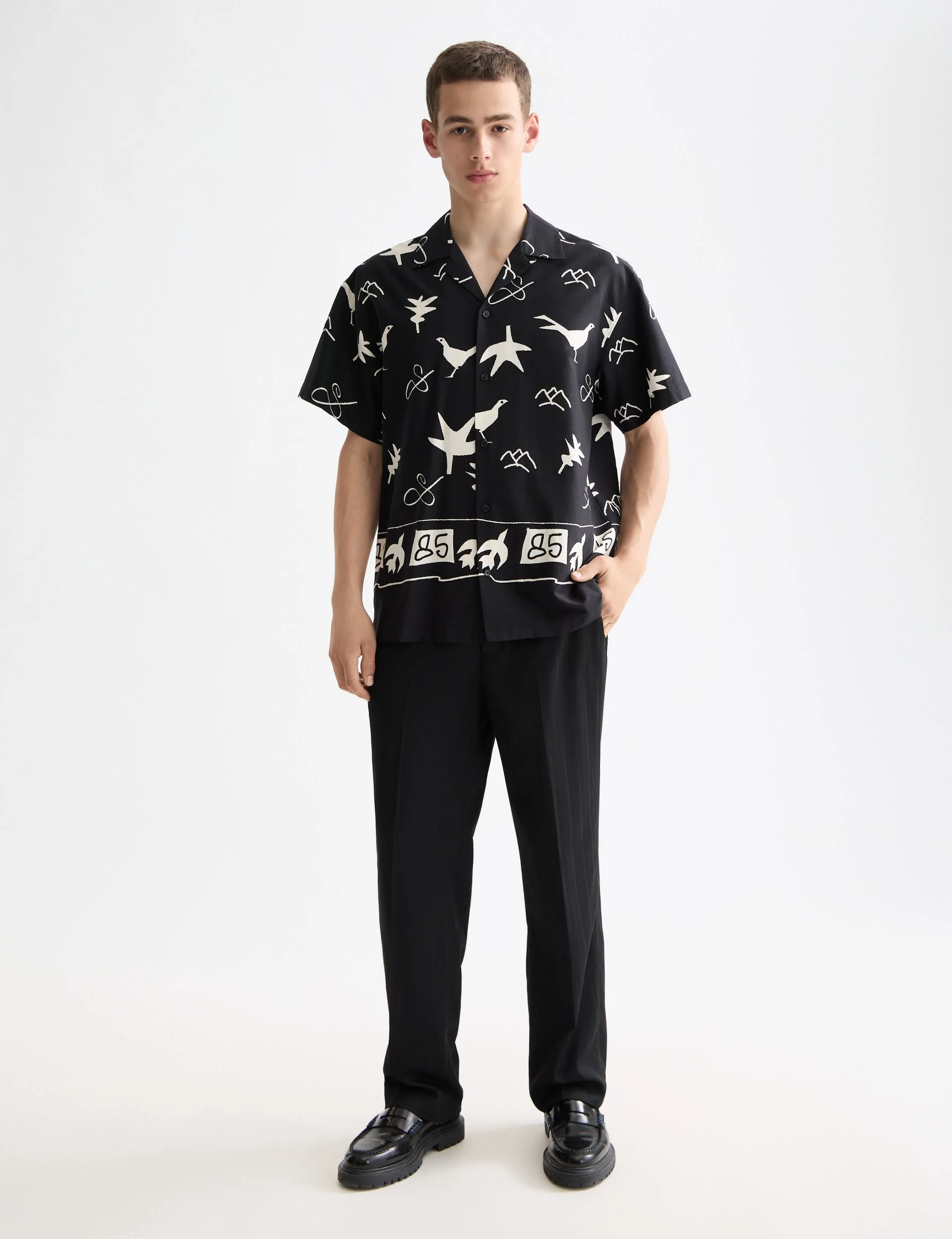 Placed print short-sleeved shirt - Image 2