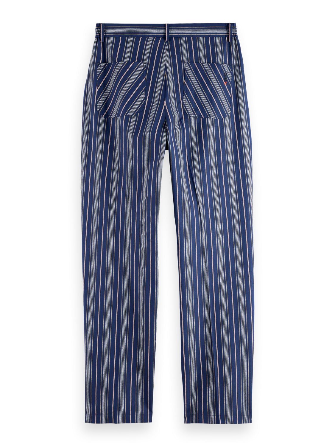 Pleated Relaxed Striped Linen-Blend Jogger - Image 5