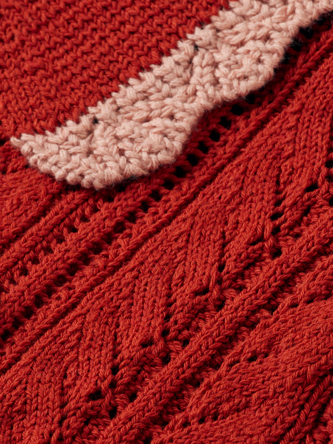 Pointelle collared knitted polo - Image 7
