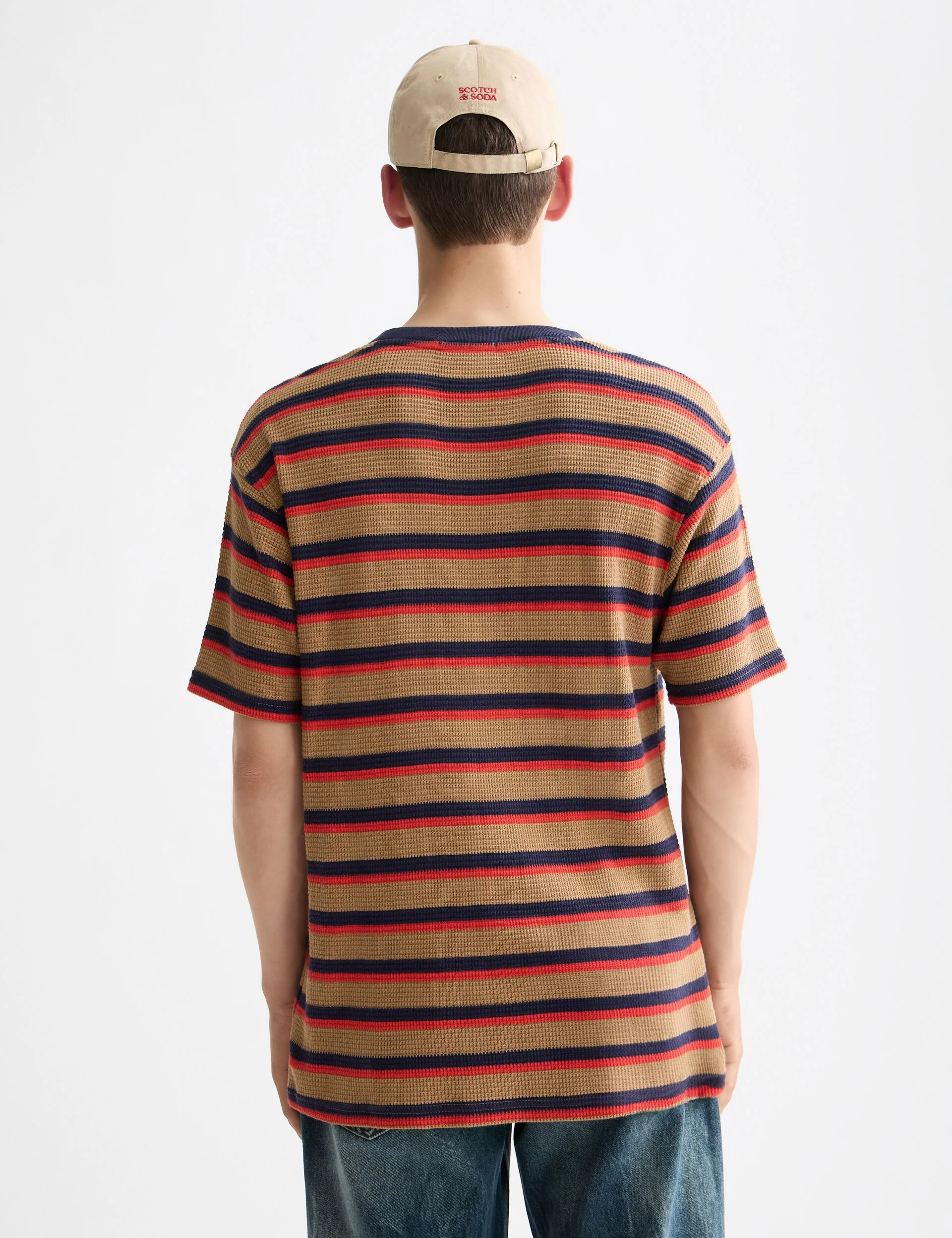 Relaxed Fit Chunky Waffle Stripe T-shirt - Image 3