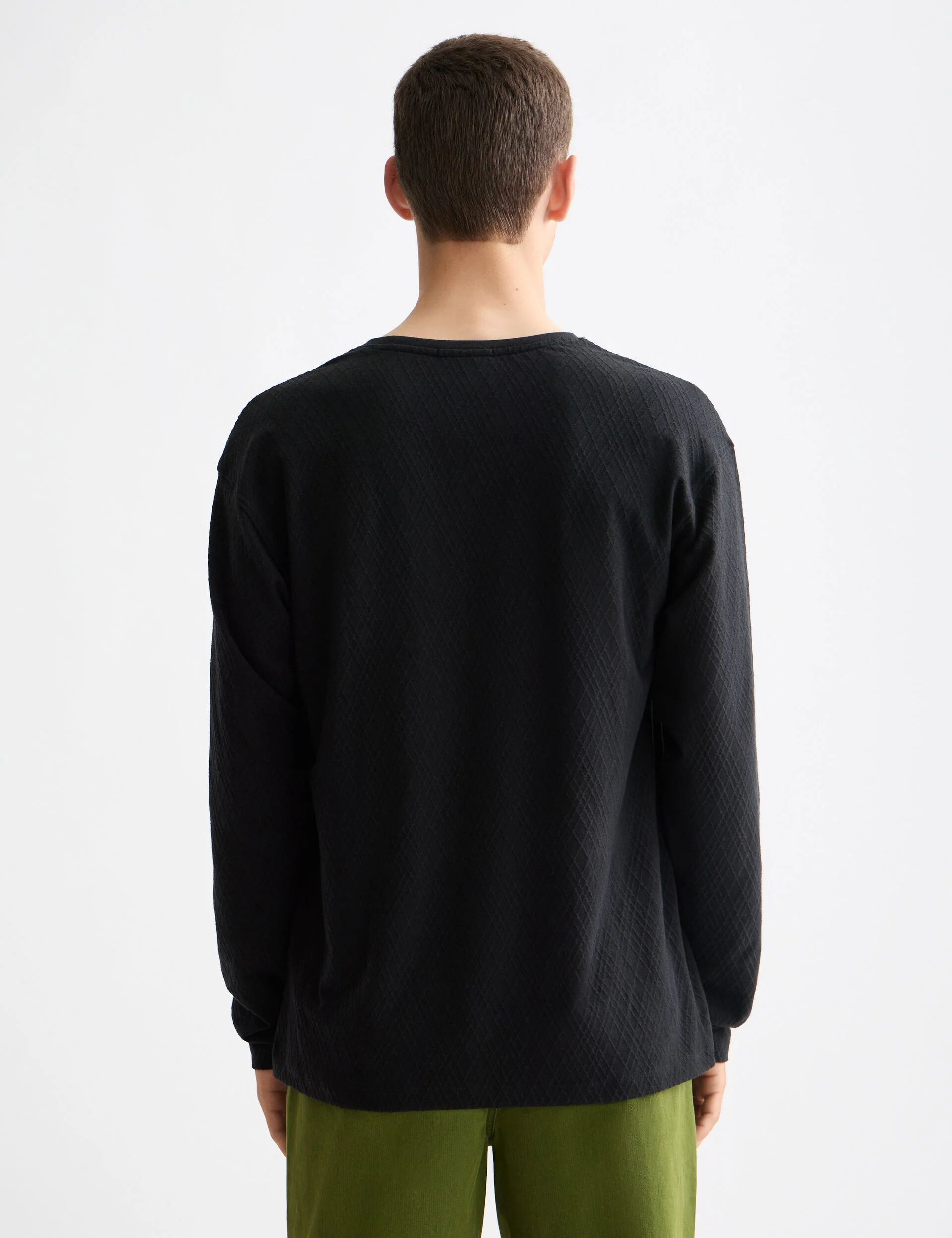 Relaxed fit jacquard Knit T-shirt - Image 3