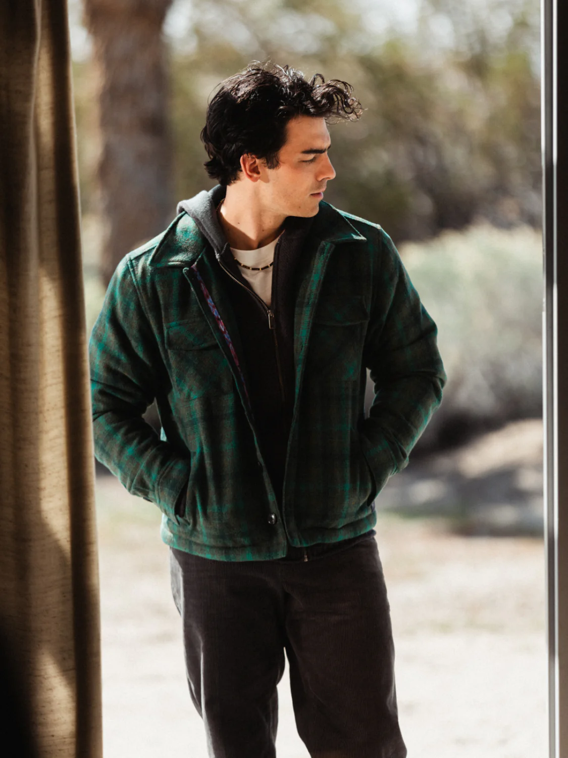 Relaxed-Fit Teddy-Lined Check Overshirt - Image 3