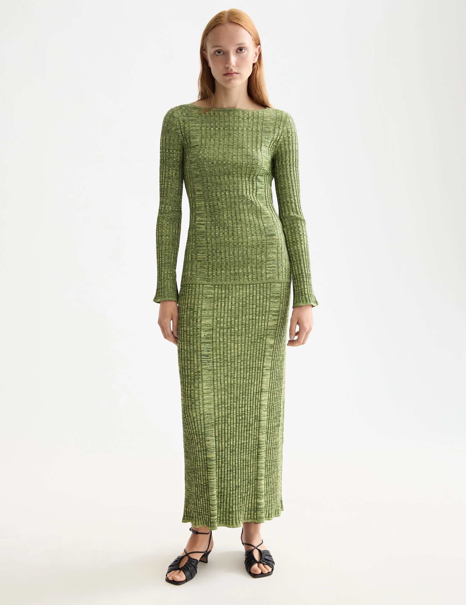 Ribbed knitted maxi skirt - Image 2