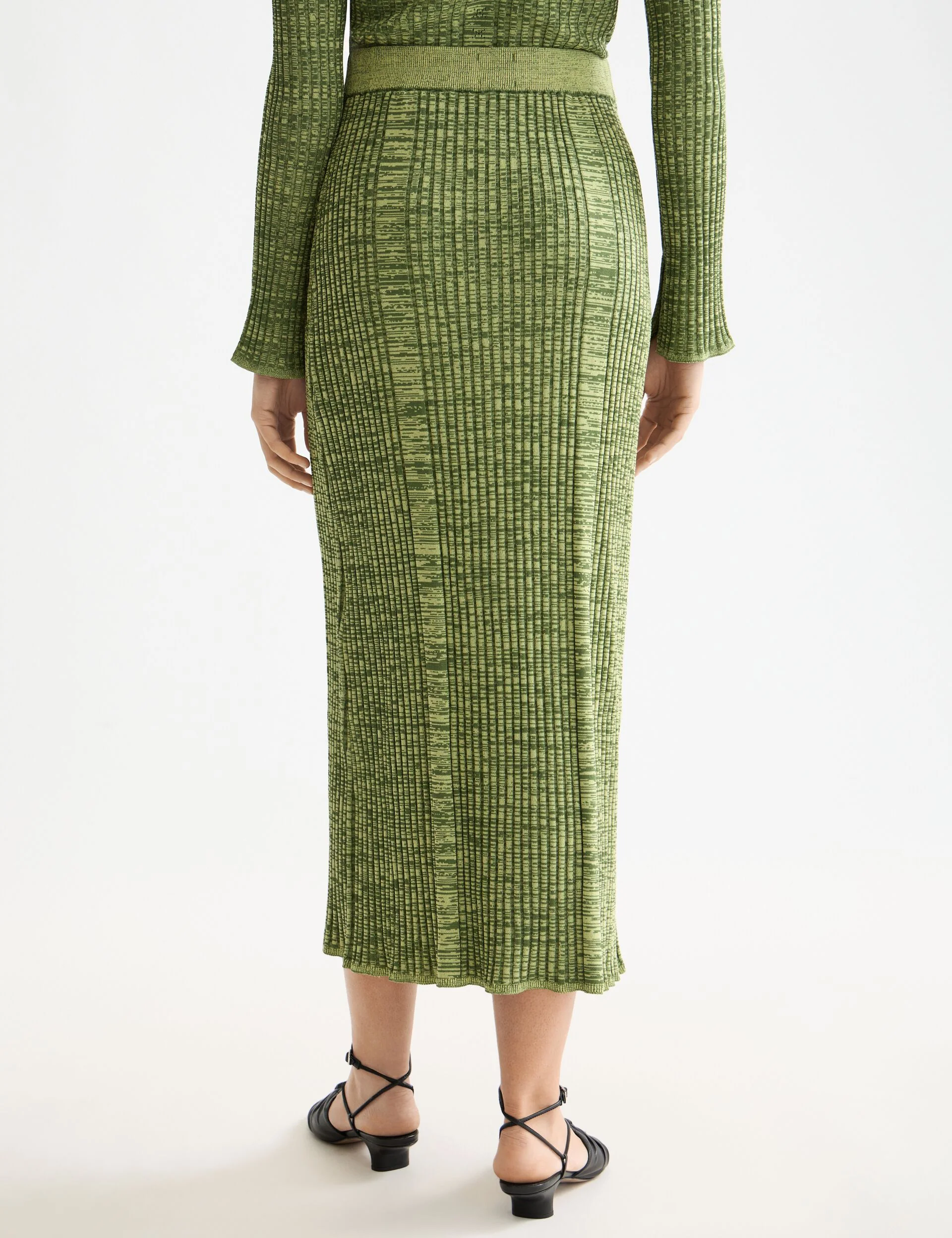 Ribbed knitted maxi skirt - Image 3