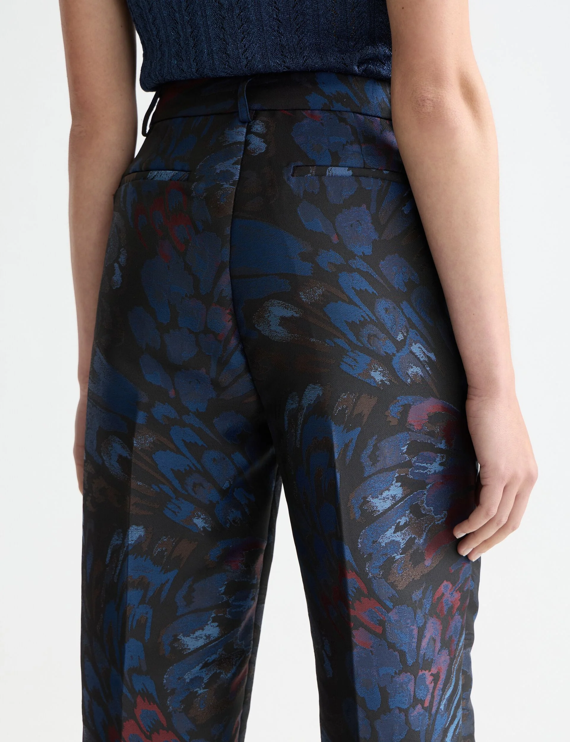 Ripple pheasant jacquard straight leg pant - Image 4
